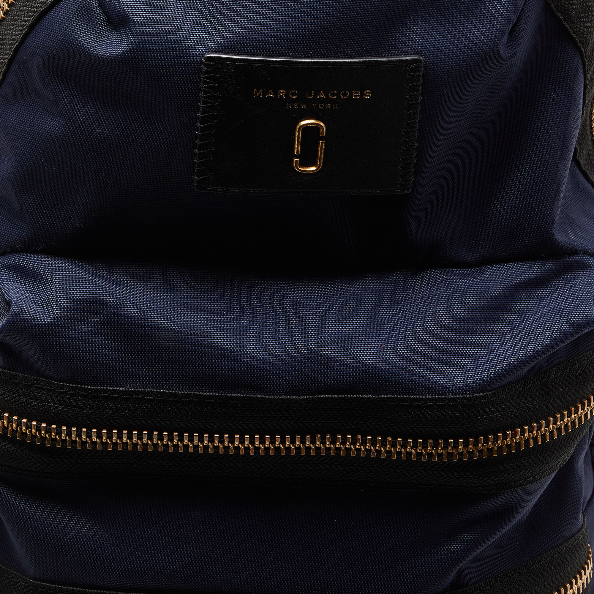 Marc Jacobs Blue/Black Nylon And Leather Biker Backpack