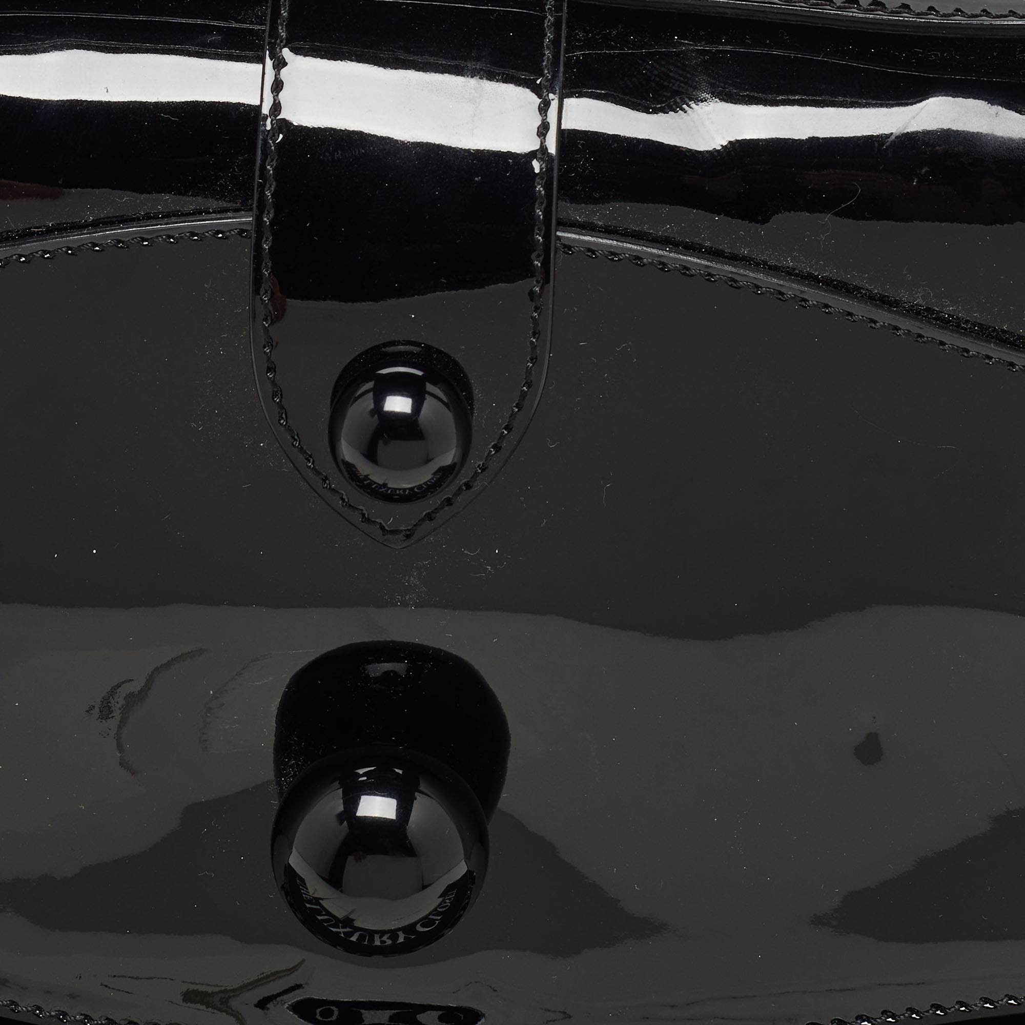 Marc Jacobs Black Patent Leather Flap Top Handle Bag