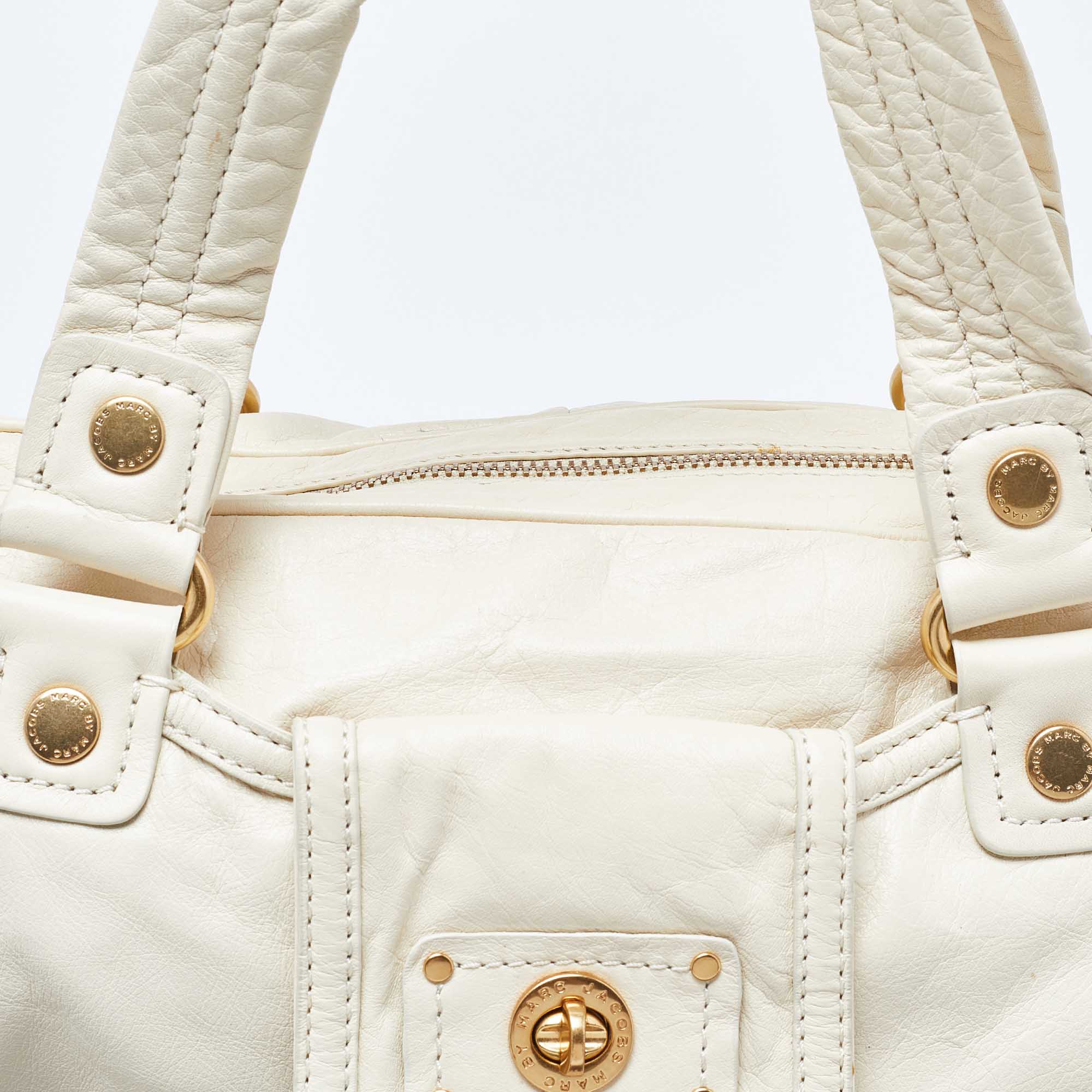 Marc Jacobs Off White Leather Satchel