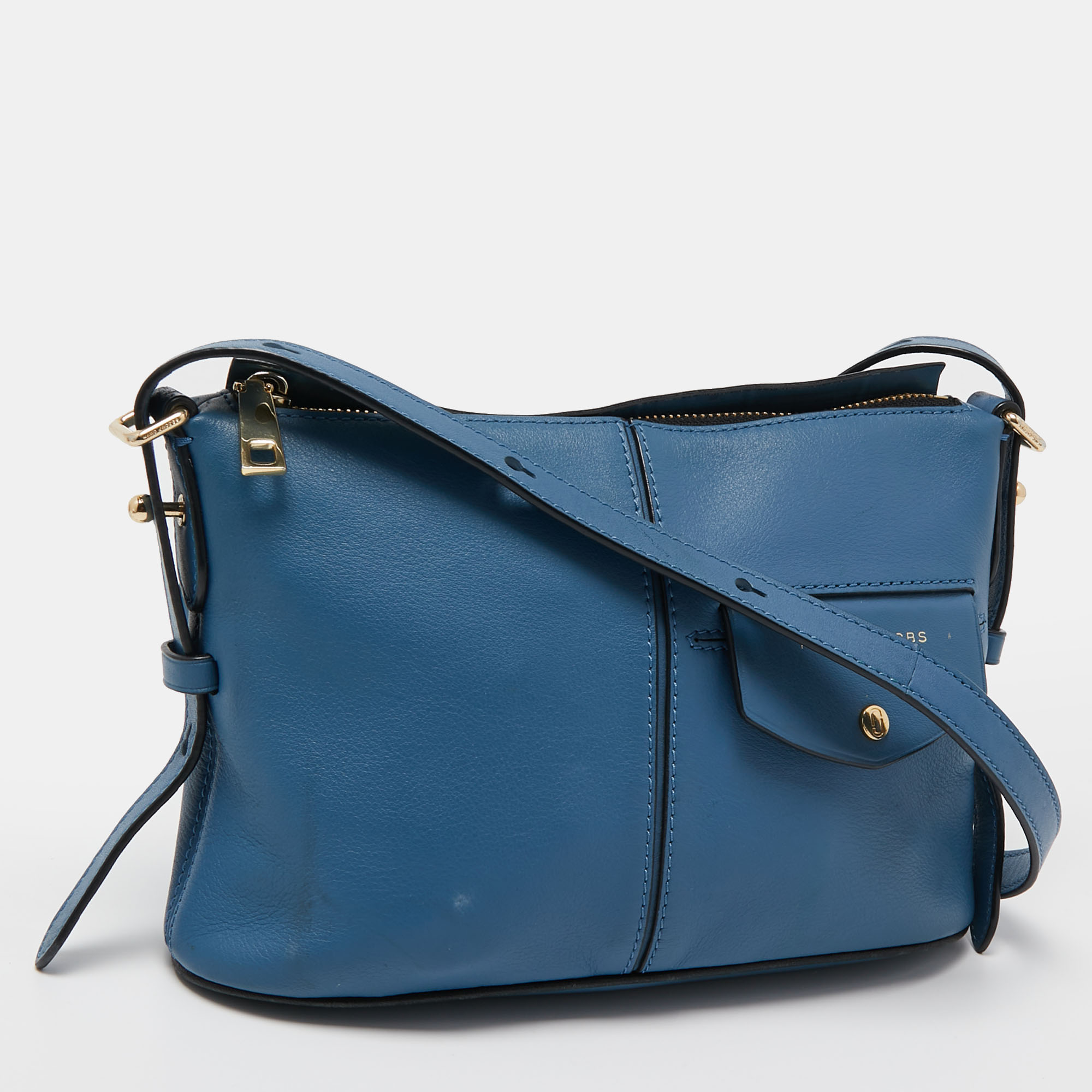 Marc Jacobs Blue Leather Small Crossbody Bag