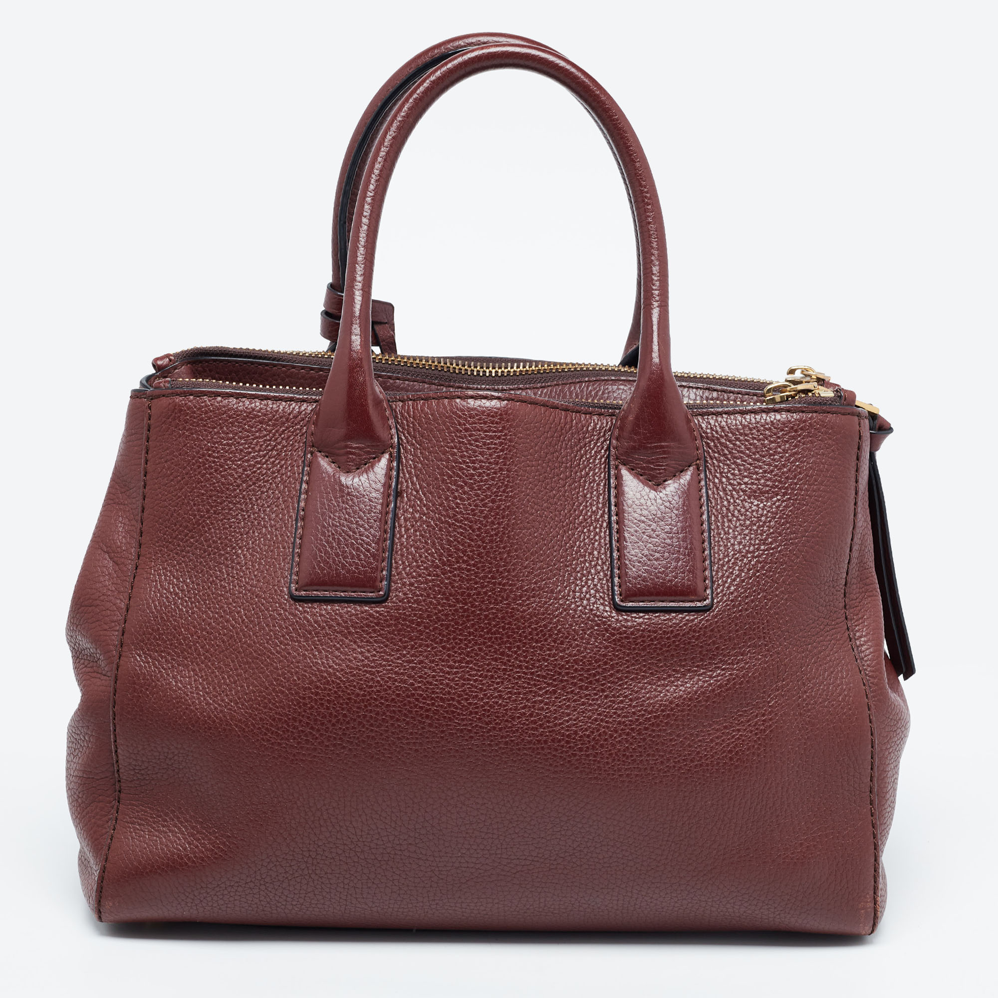 Marc Jacobs Burgundy Leather Recruit East West Tote