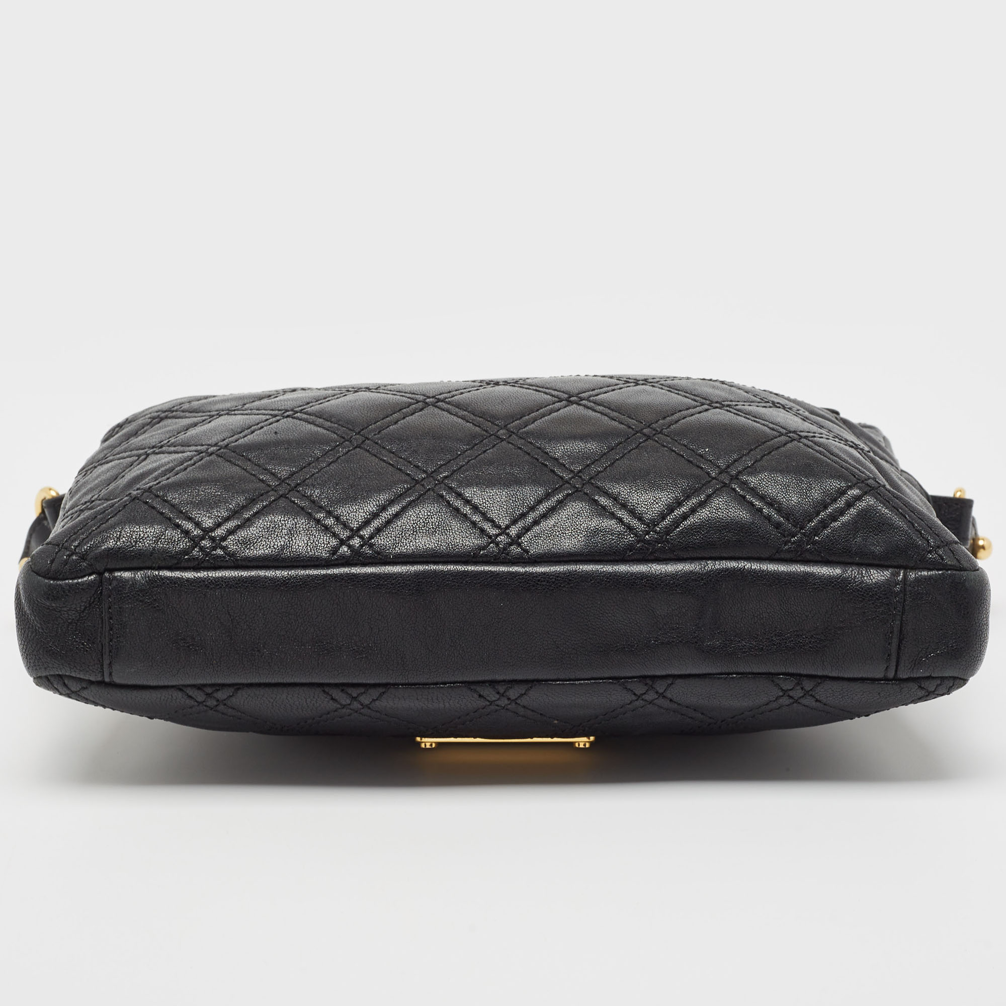 Marc Jacobs Black Quilted Leather Chain Crossbody Bag