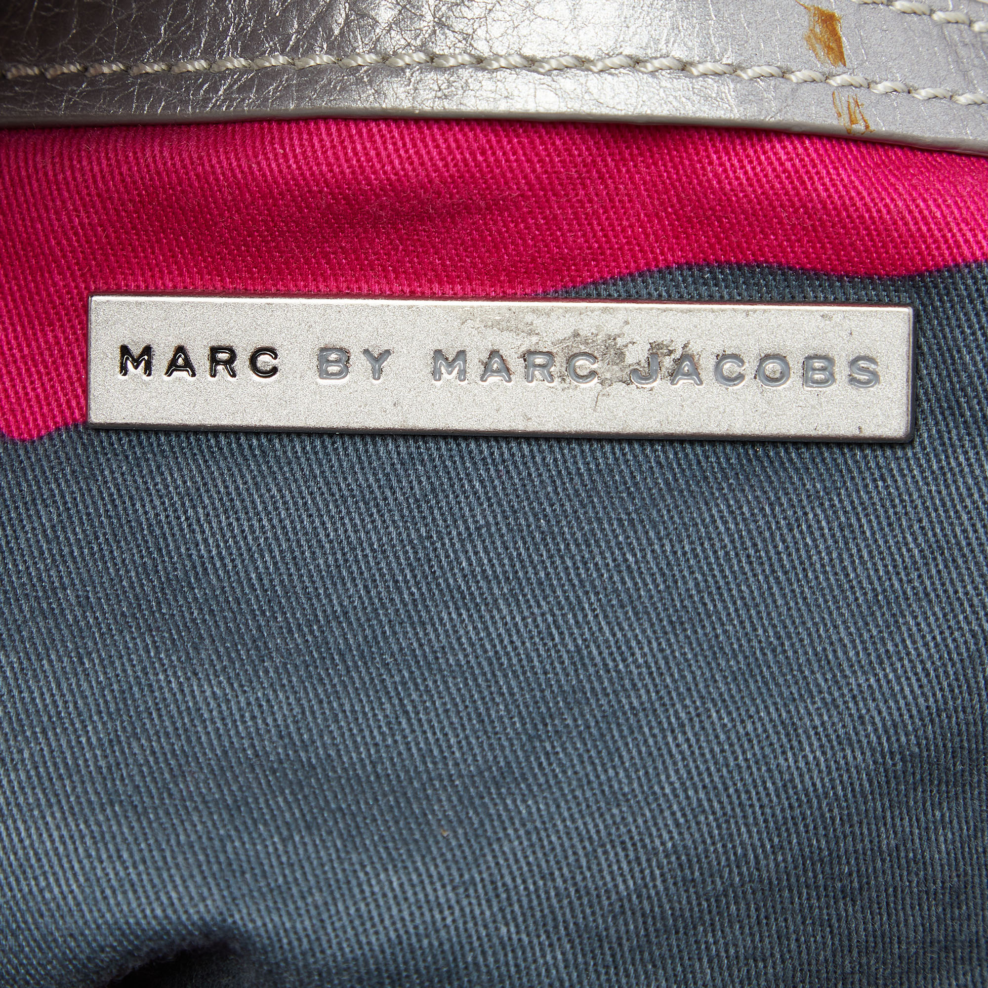 Marc Jacobs Grey Leather Studded Hobo
