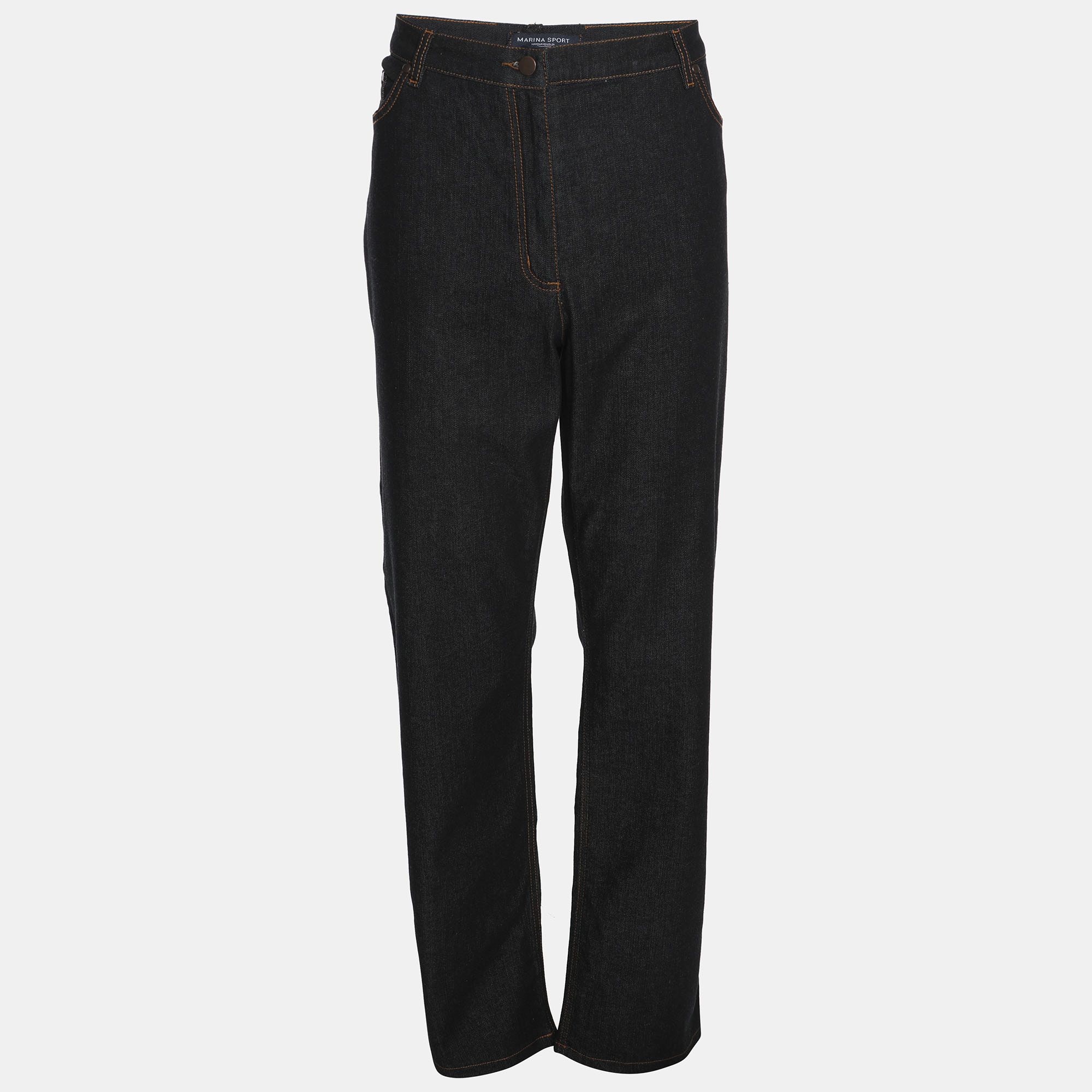 Indigo Denim Wide Leg Jeans L - Marina Rinaldi - Modalova