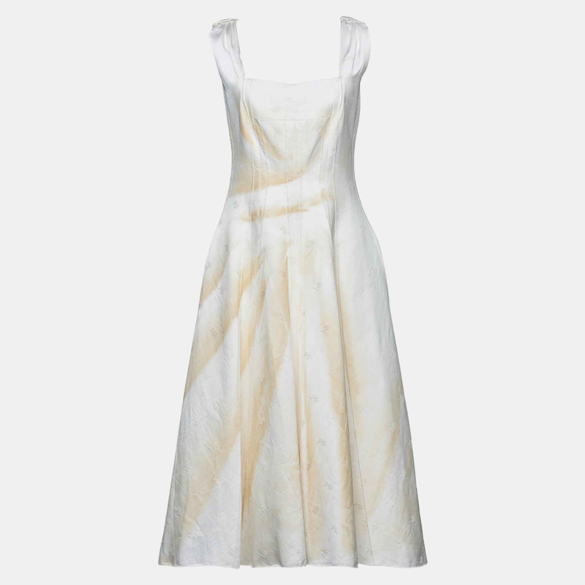 Marni cream cotton long dress s (it 40)