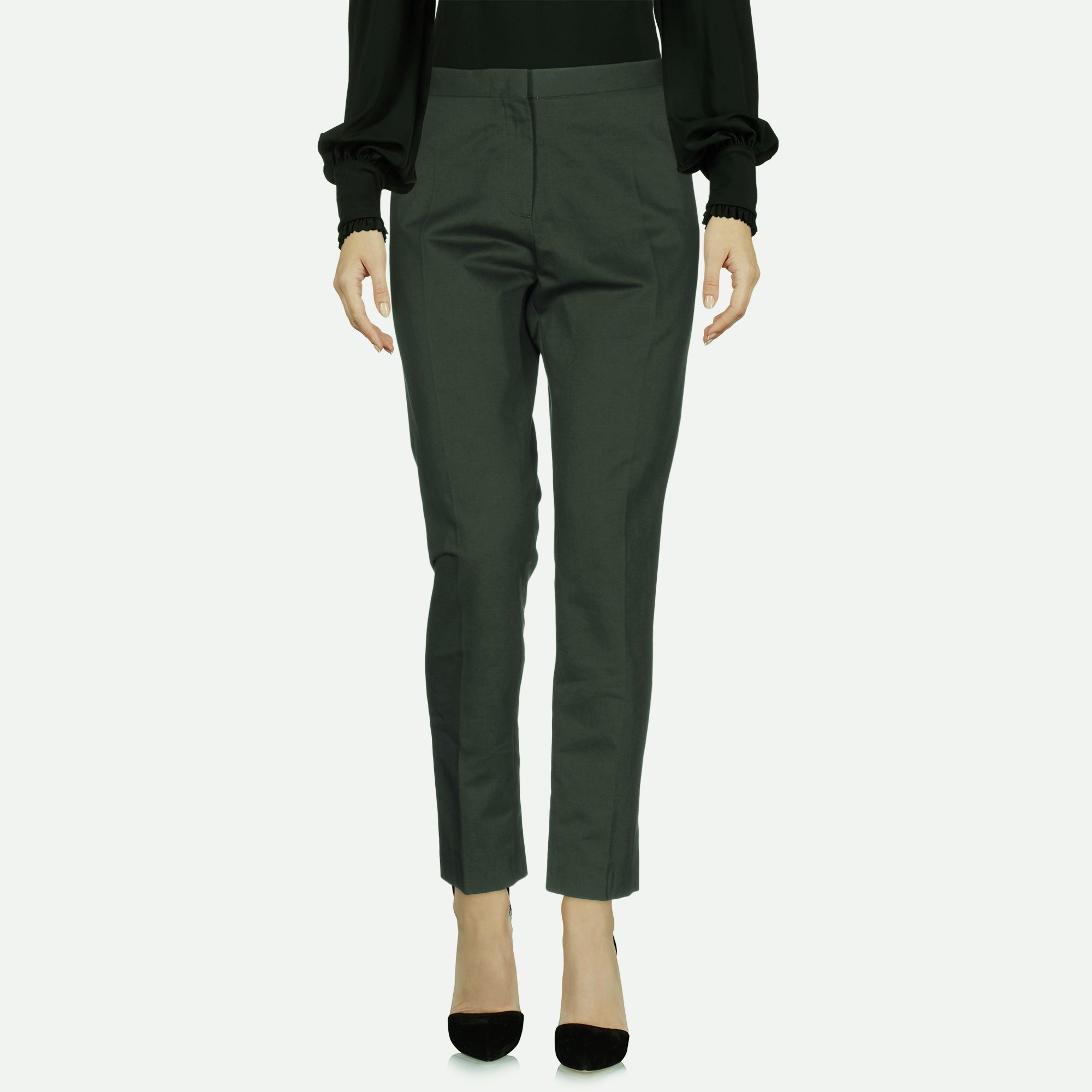 Marni khaki green gabardine trousers size 38