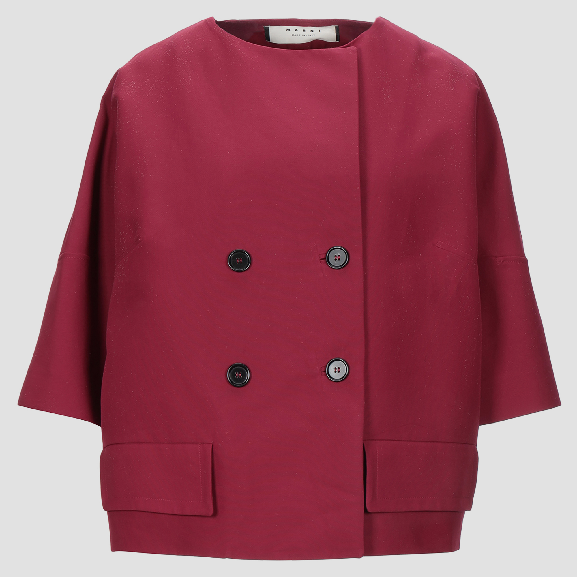 Marni cherry red cotton cady oversized jacket s (it 40)