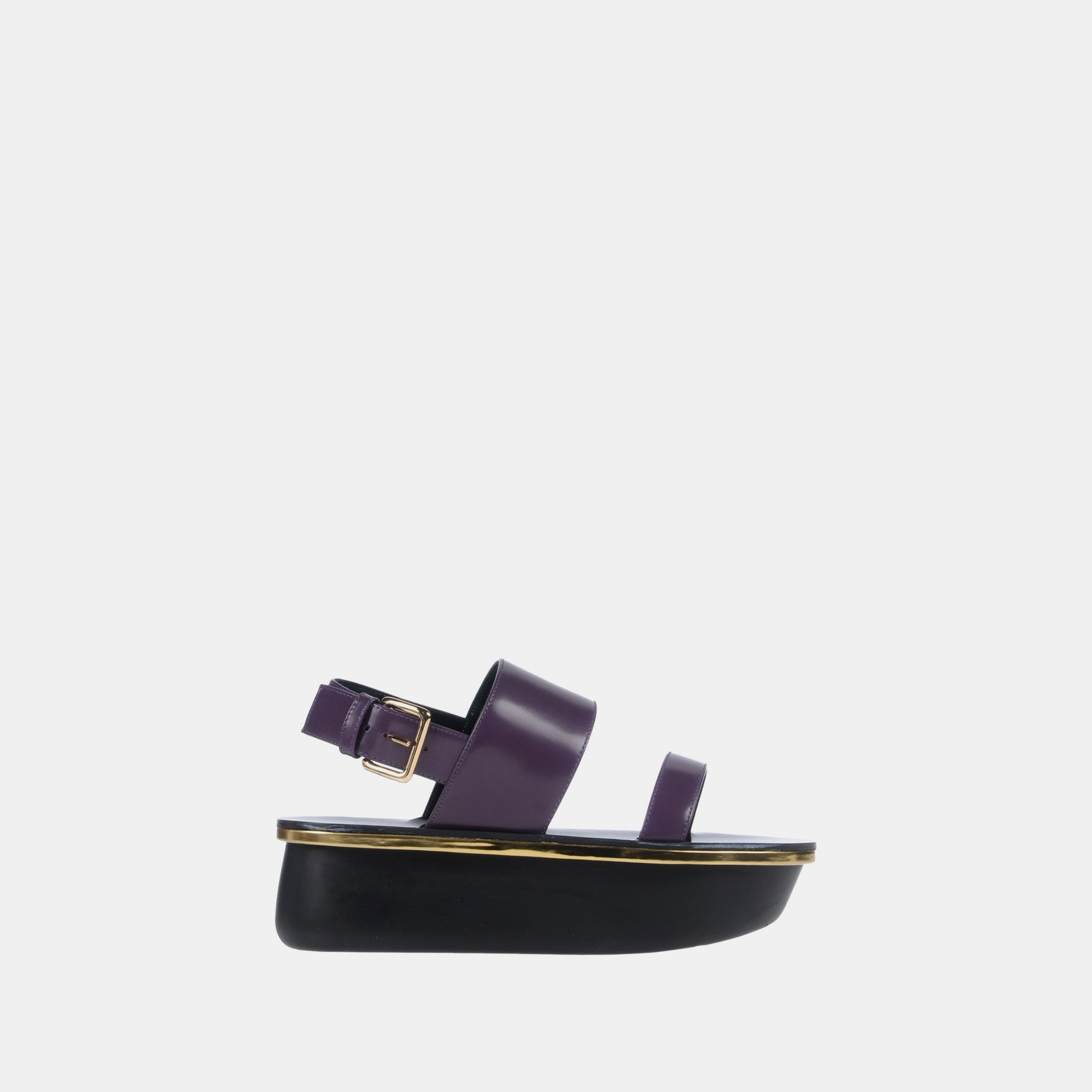 Marni purple leather platform sandals 36