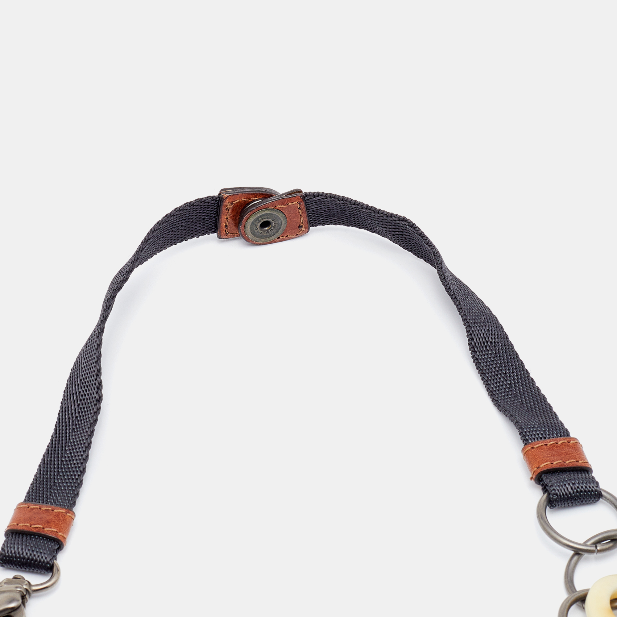 Marni Two-Tone Leather & Wood Chain Link Statement Necklace