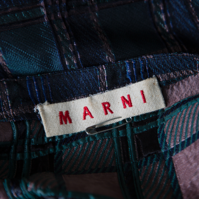 Marni Multicolor Crystal Embellished Bodice Detail Raglan Sleeve Pullover M