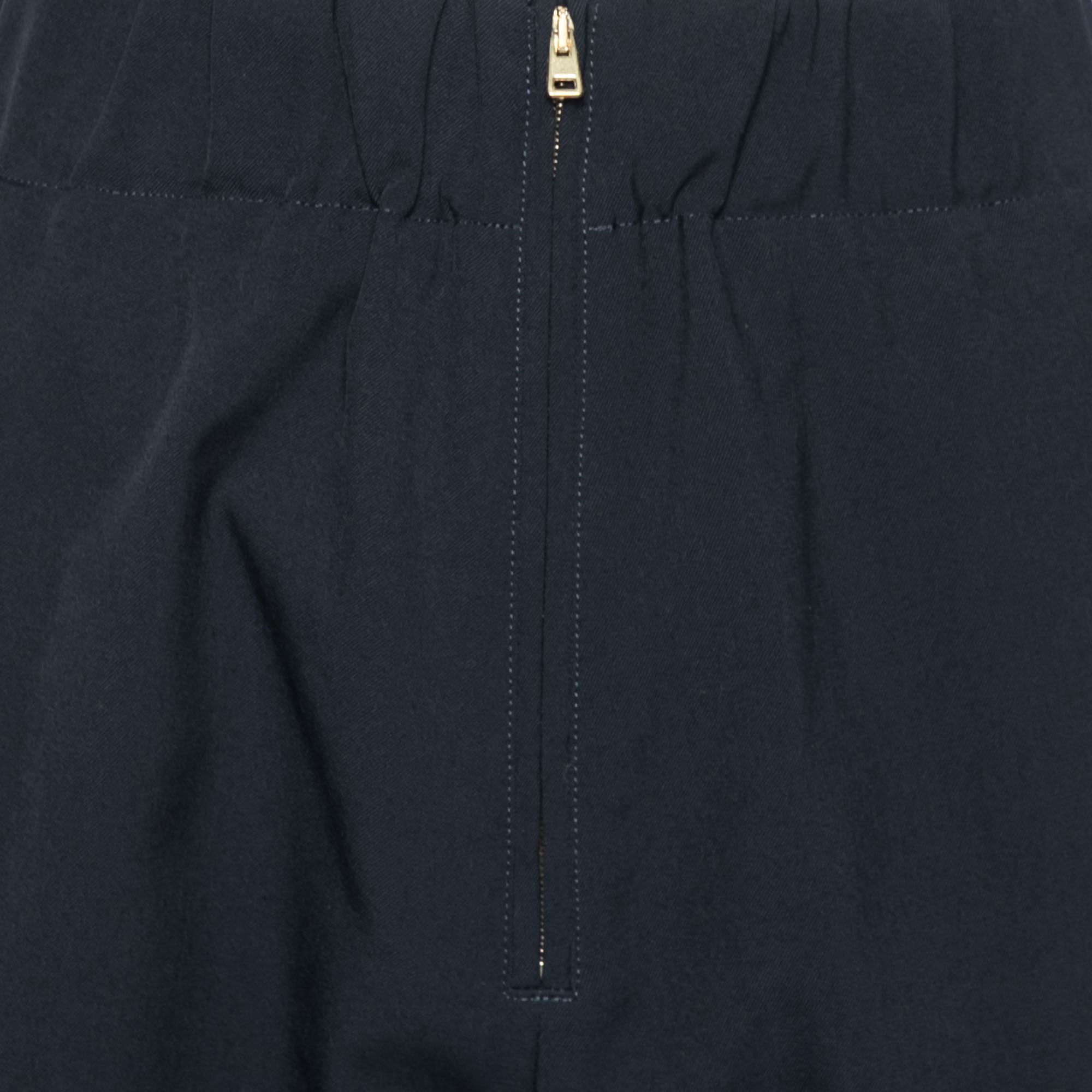 Marni Navy Blue Crepe Tapered Pants L