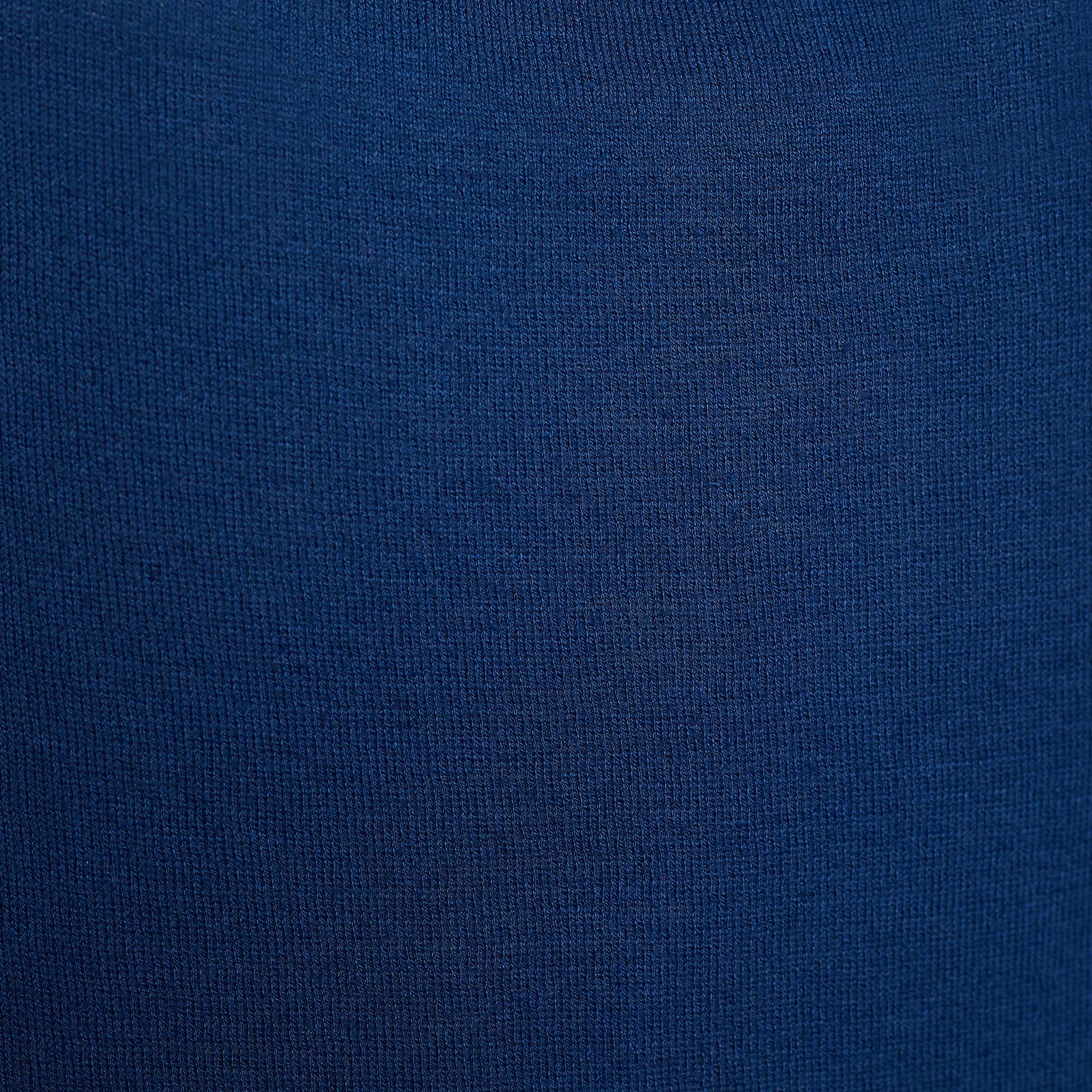Marni Blue Cotton Knit Button Front Top L