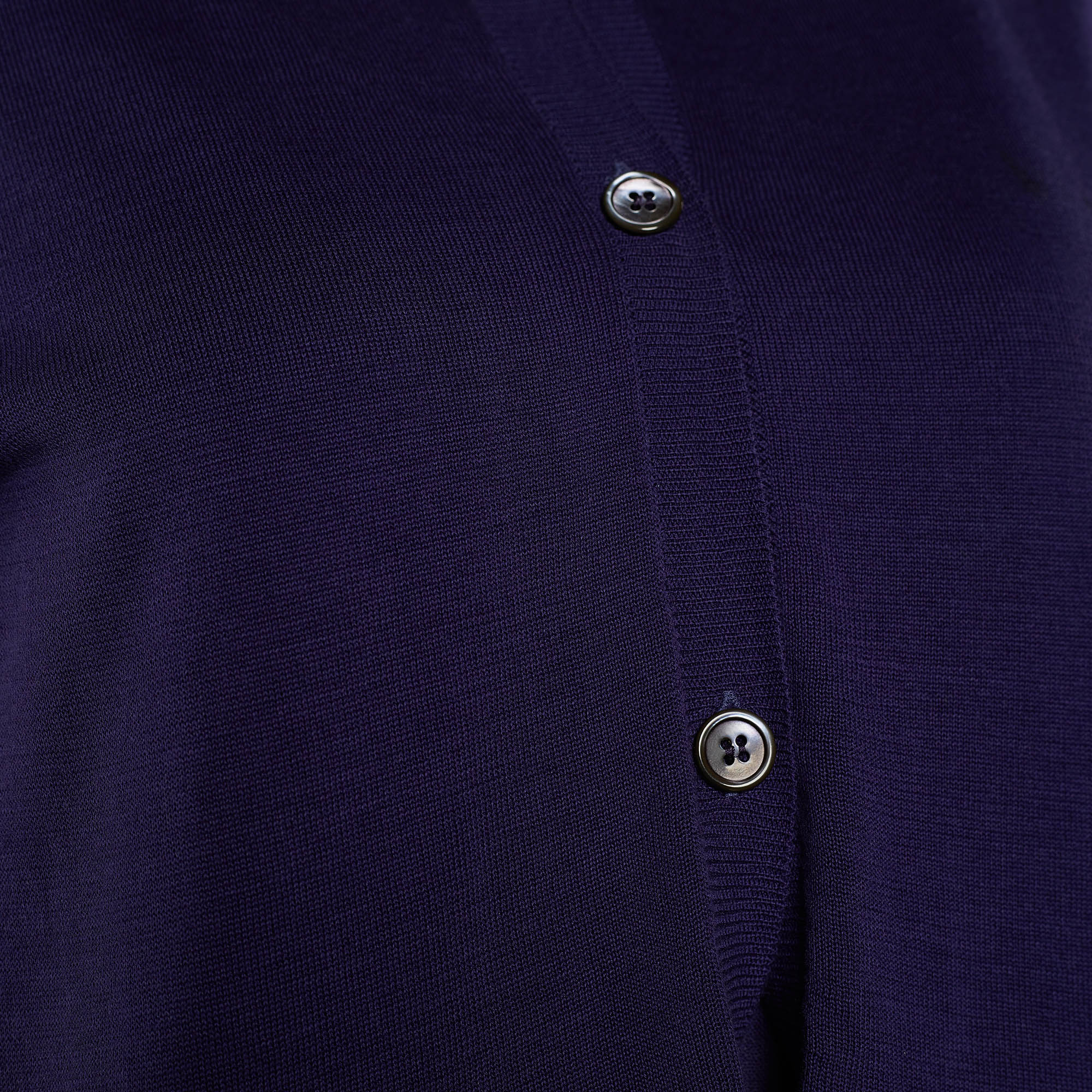 Marni Purple Cotton Knit Button Front Top L