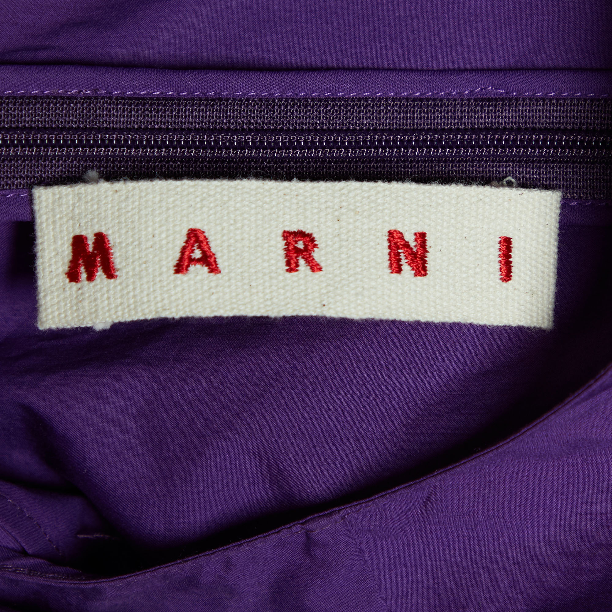 Marni Purple Cotton Sleeveless Peplum Top M