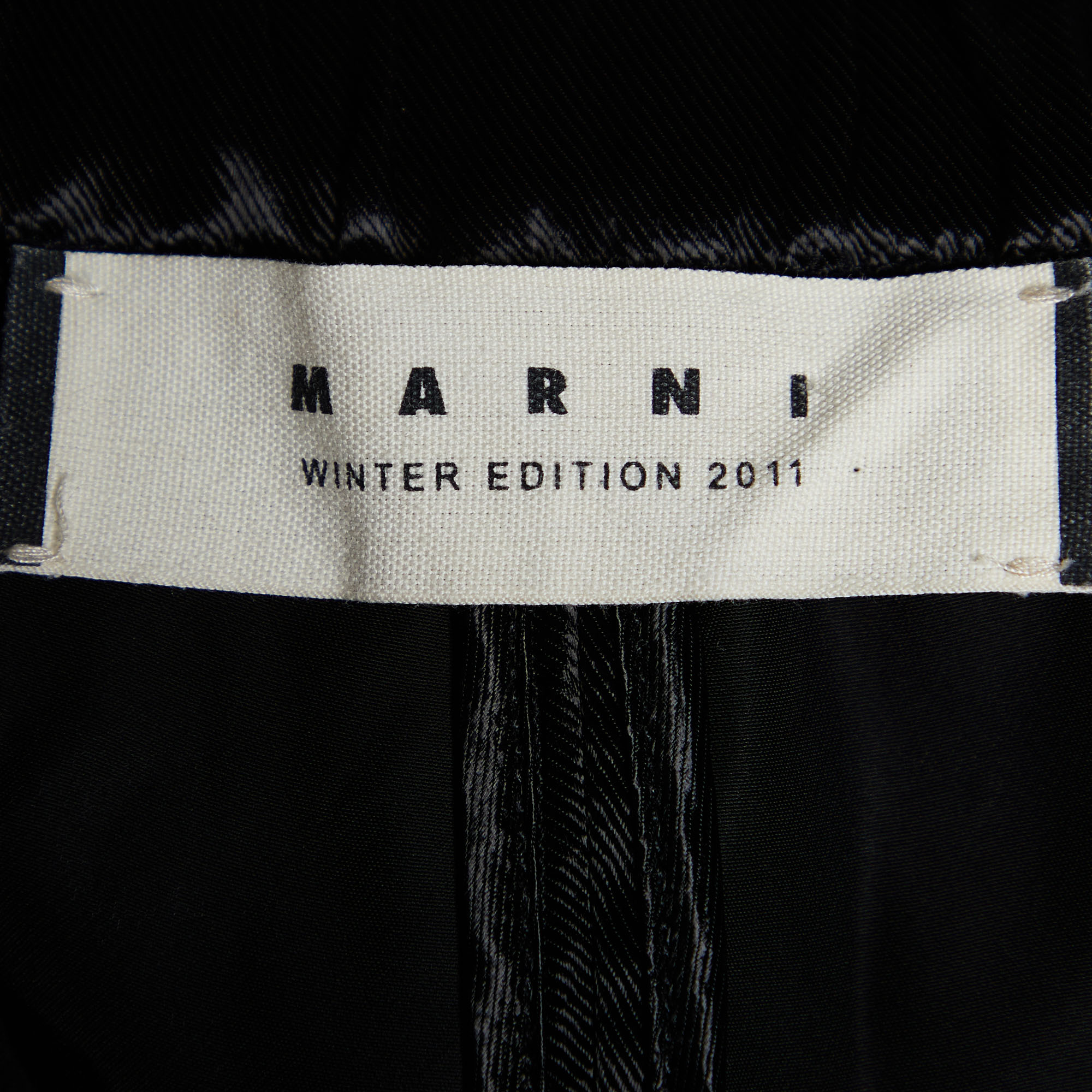 Marni Black Sateen Zip Hem Detail Jogger Pants M