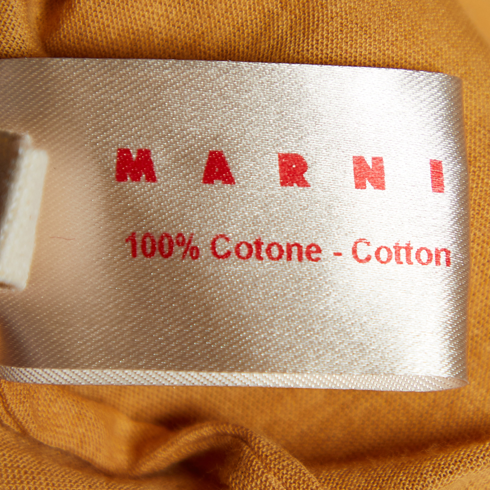 Marni Mustard Yellow Cotton Knit T-Shirt M