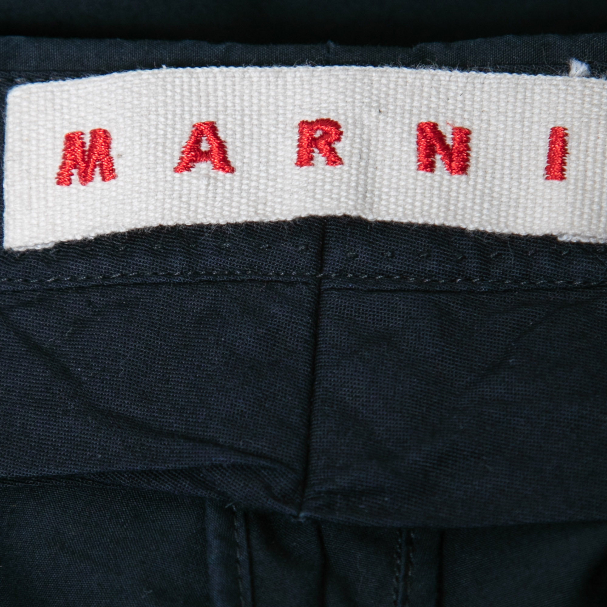 Marni Navy Blue Cotton Trousers M