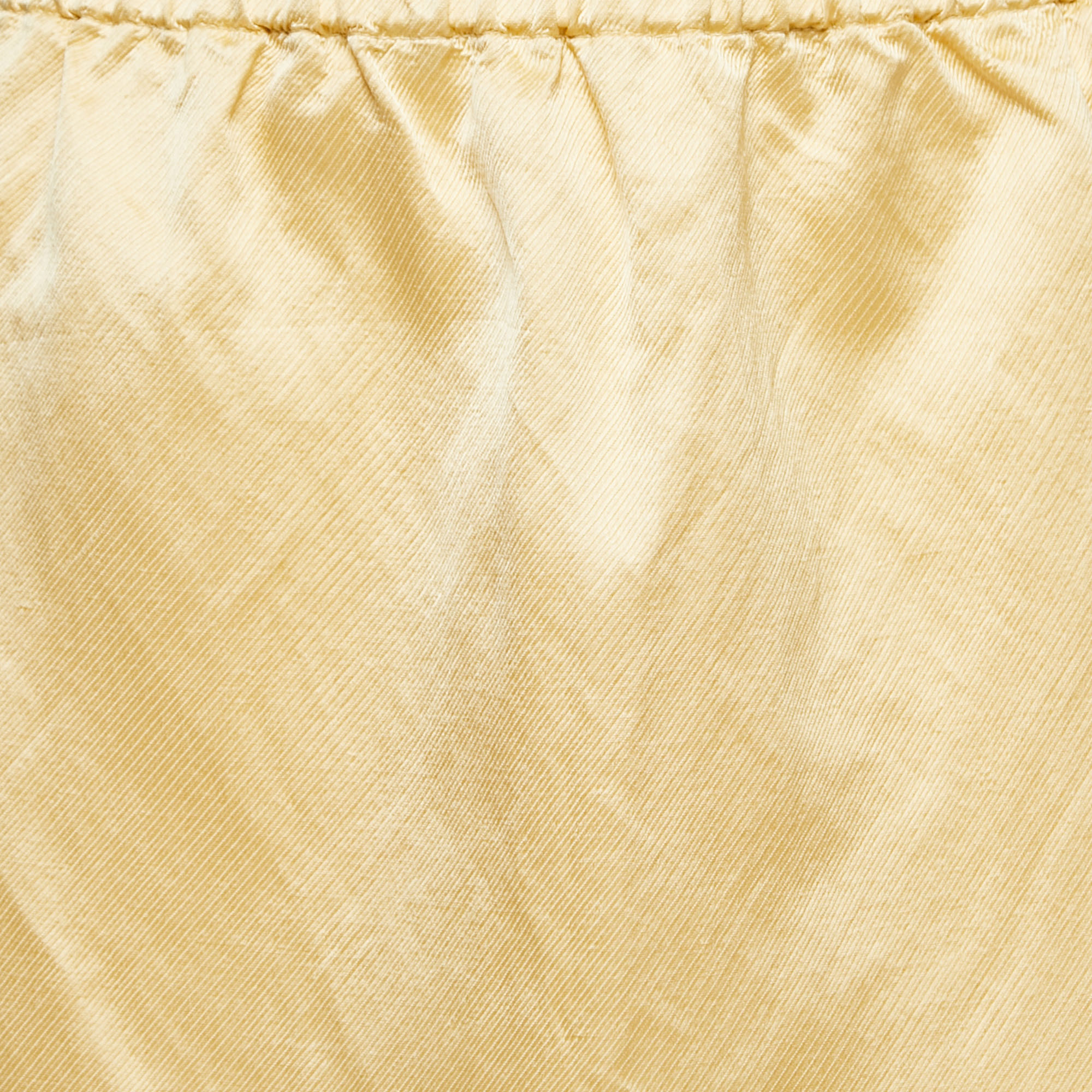 Marni Gold Textured Satin Midi Skirt M