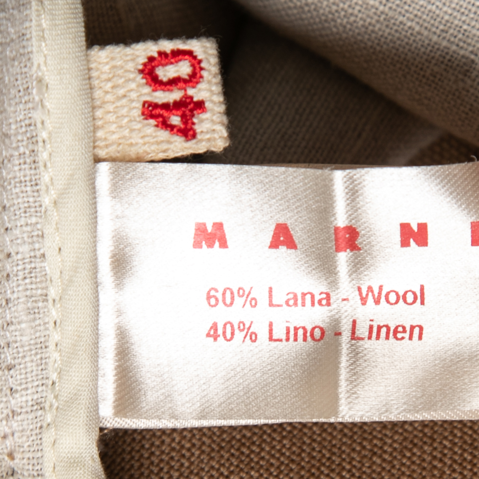 Marni Brown Wool & Linen Belted Jacket S