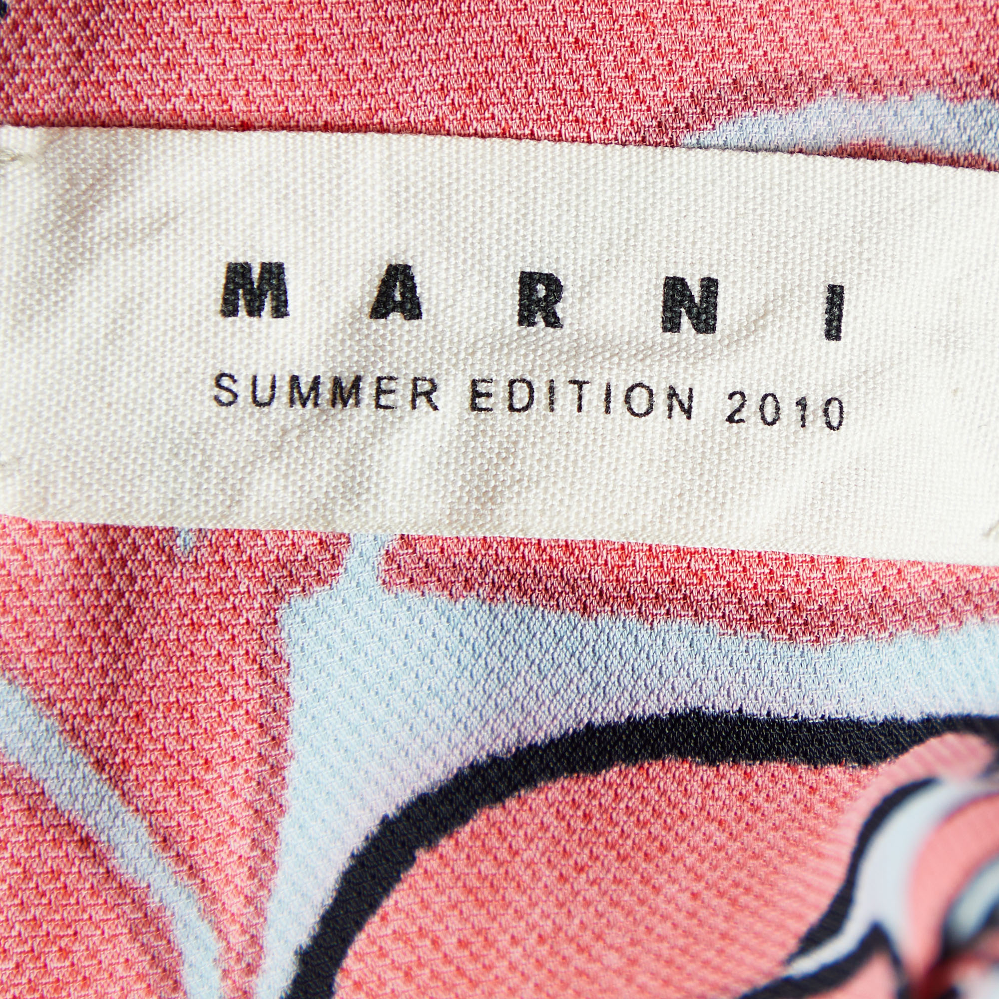 Marni Multicolor Printed Textured Shift Dress S
