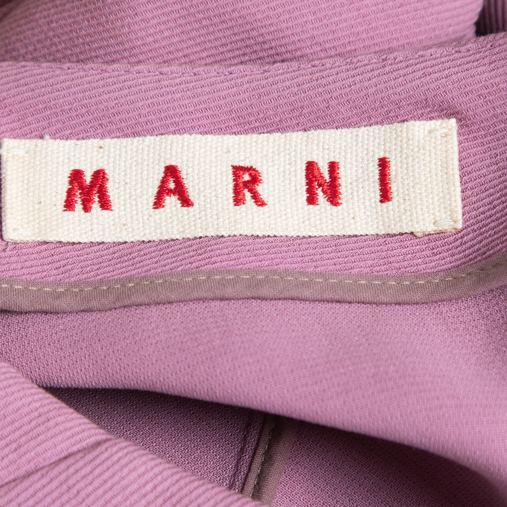 Marni Pink Cotton Twill Mini Skirt M