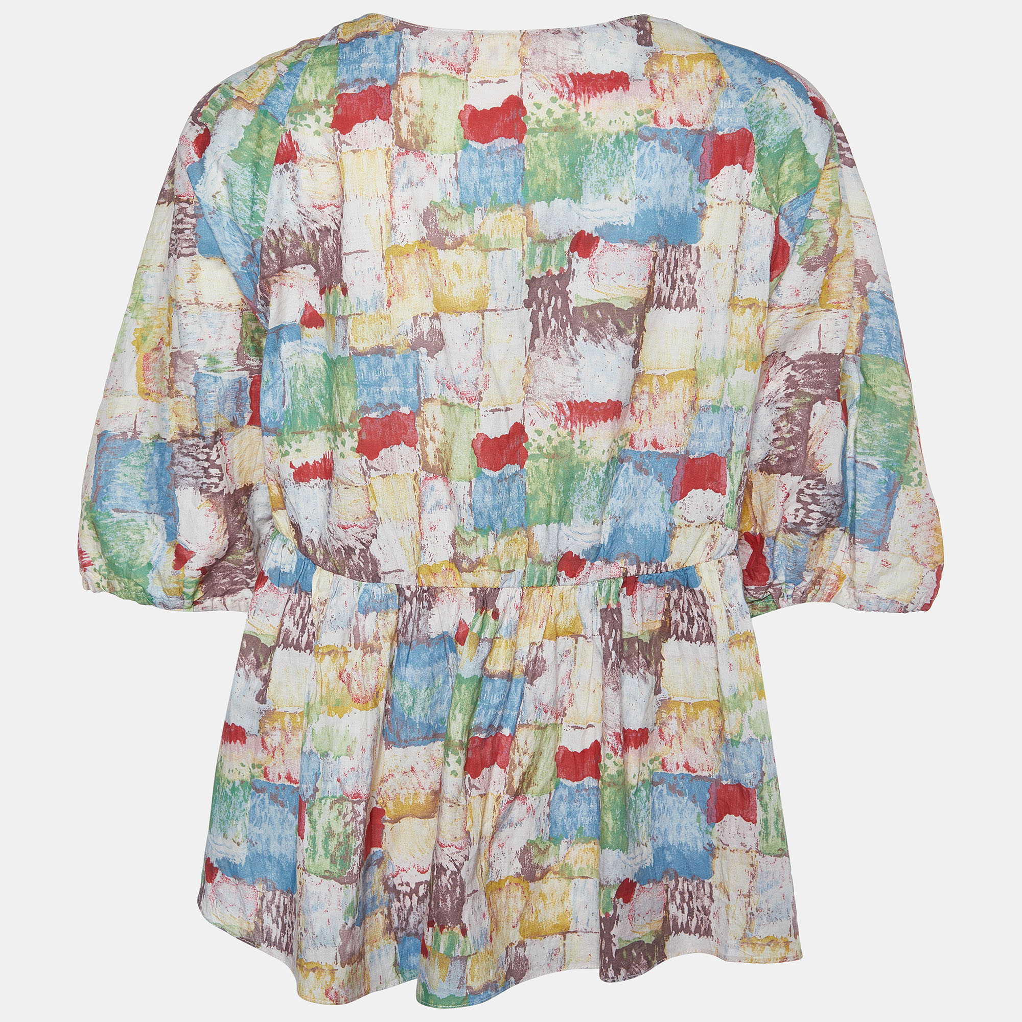 Marni Multicolor Printed Cotton Oversized Top M