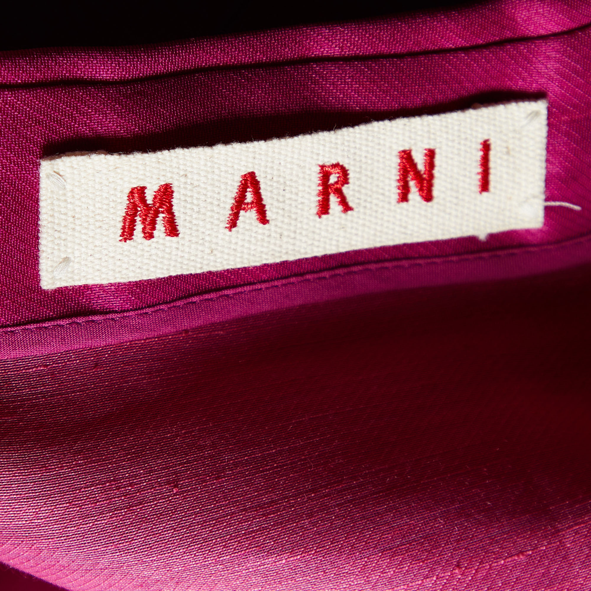 Marni Magenta Silk & Linen Zip Front Jacket M