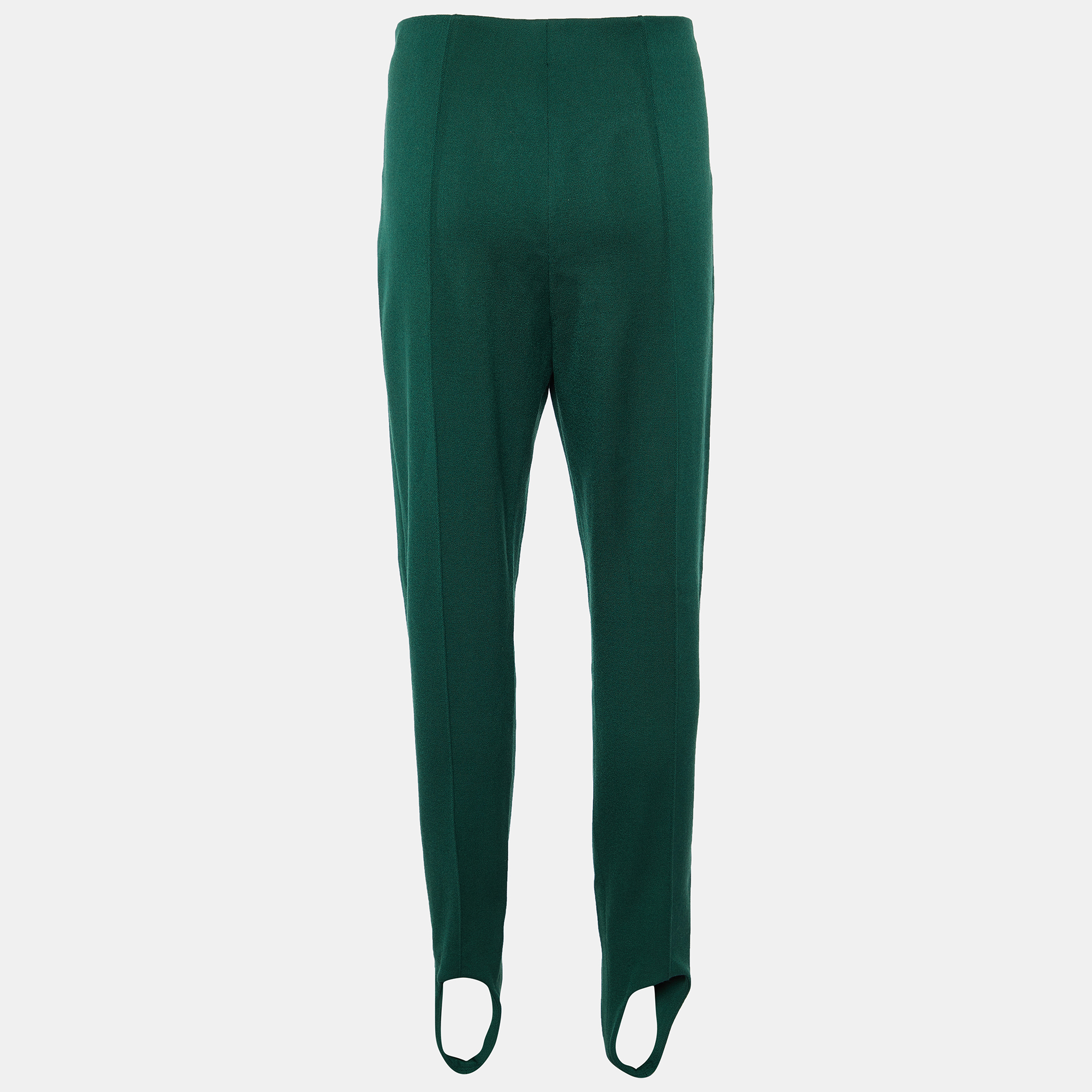 Marni Green Wool Blend Stirrup Trousers M