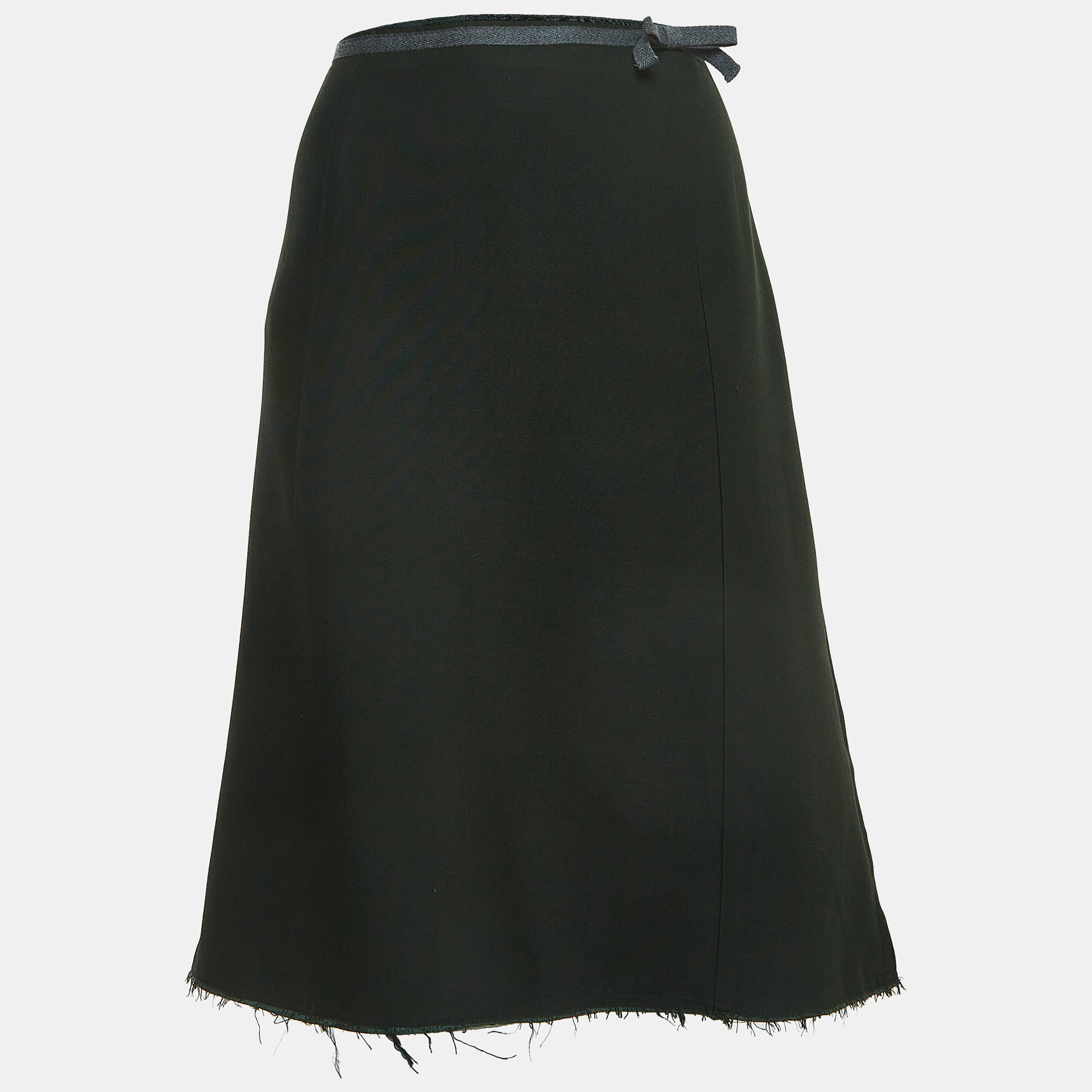 Marni Dark Green Wool Blend Midi Skirt M