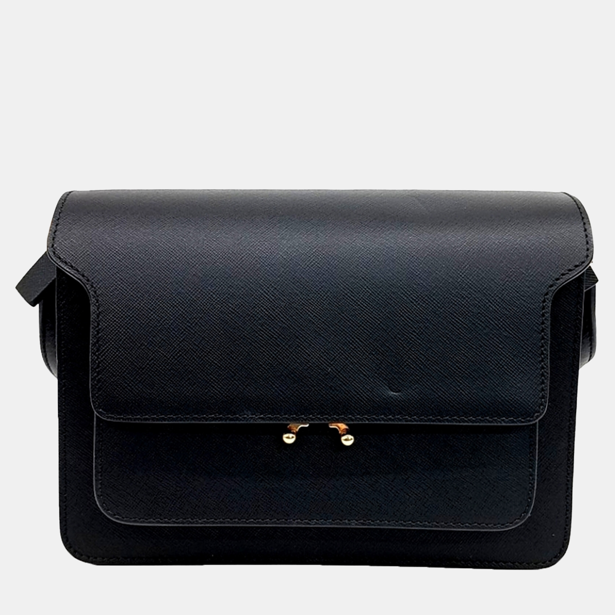 Marni Black Leather Trunk Bag