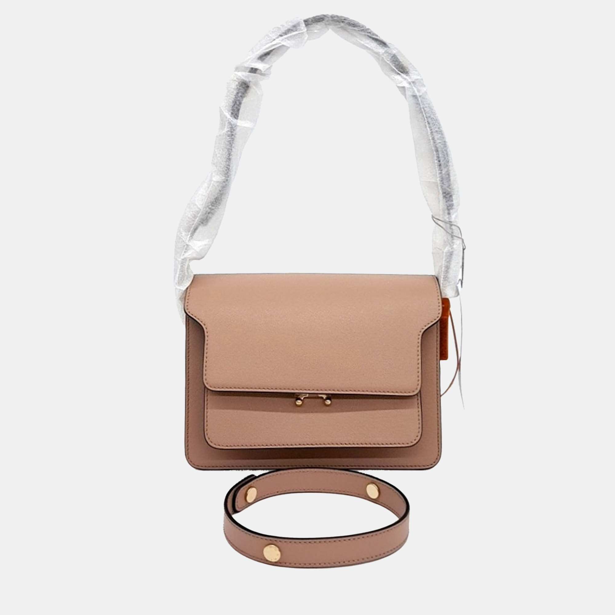 Marni Brown Leather trunk bag