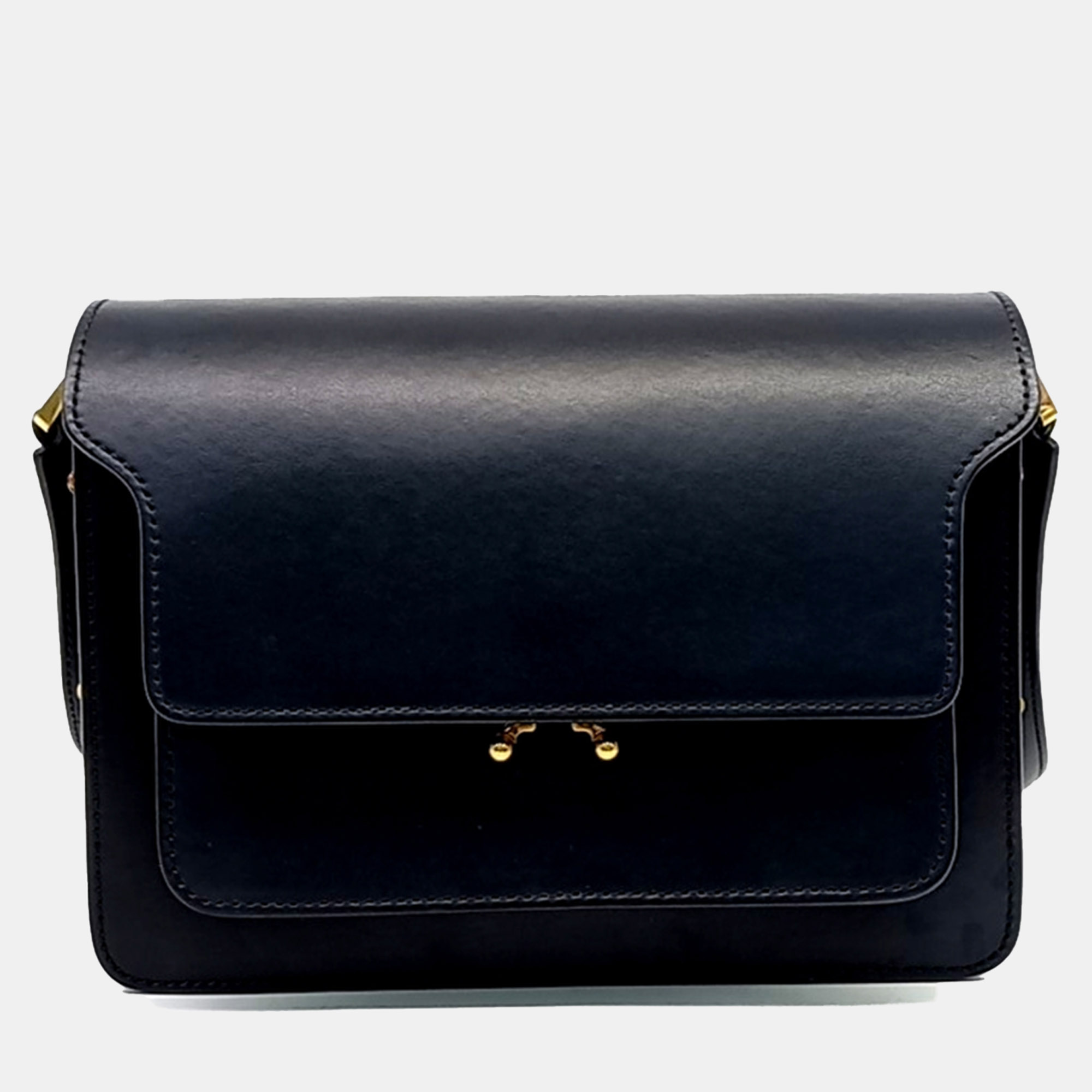 Marni Black Leather trunk bag