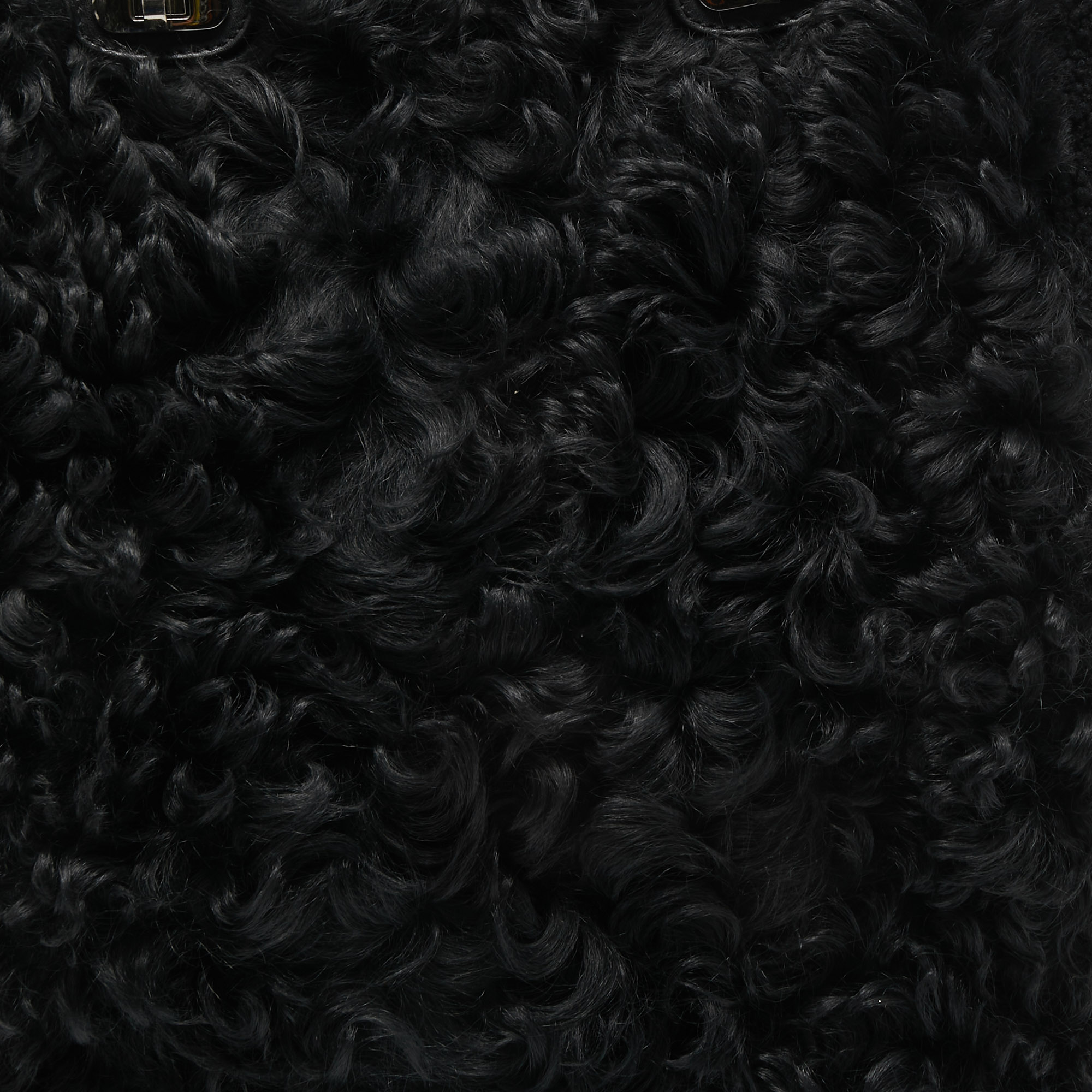 Marni Black Shearling Fur Tote