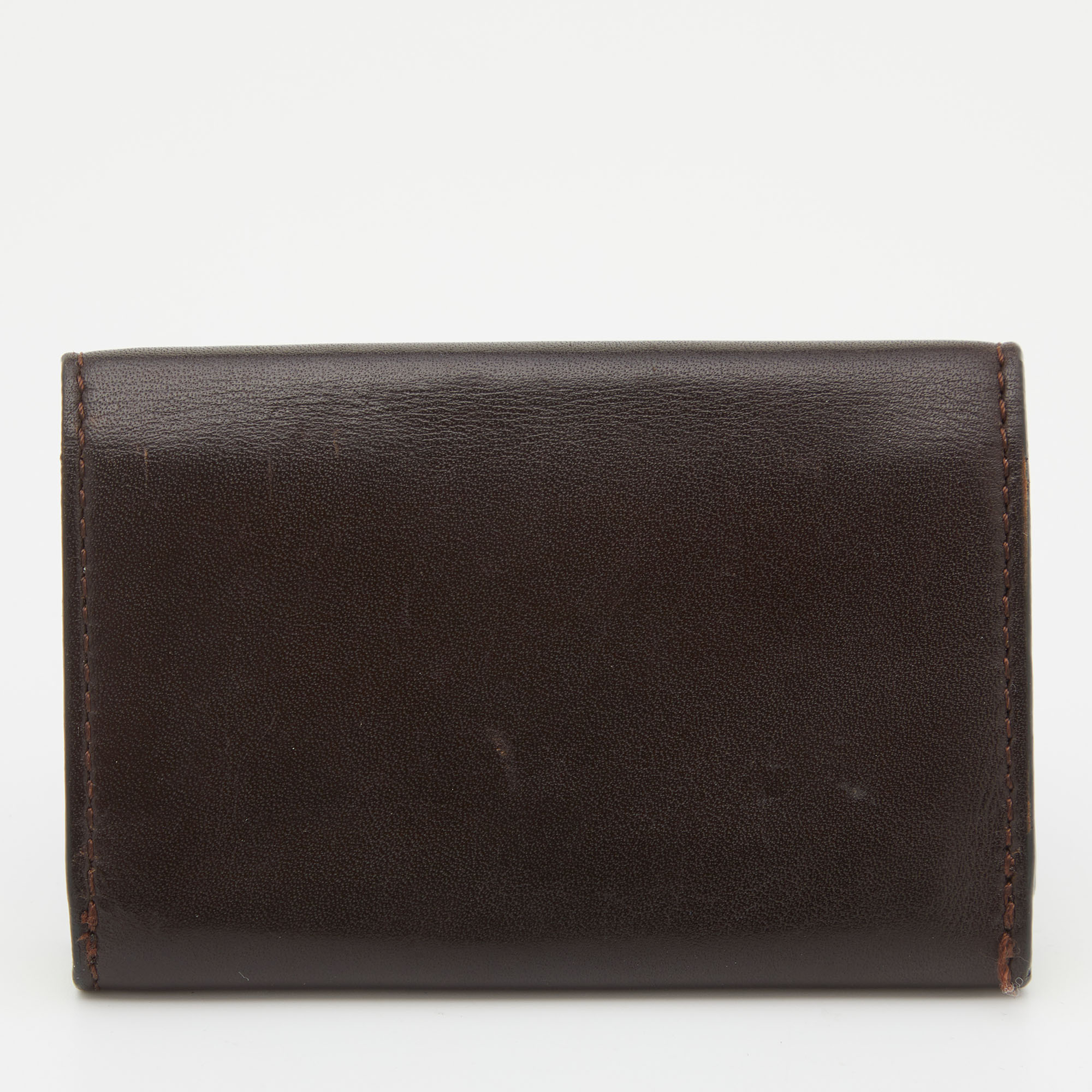 Marni Dark Brown Leather Card Holder