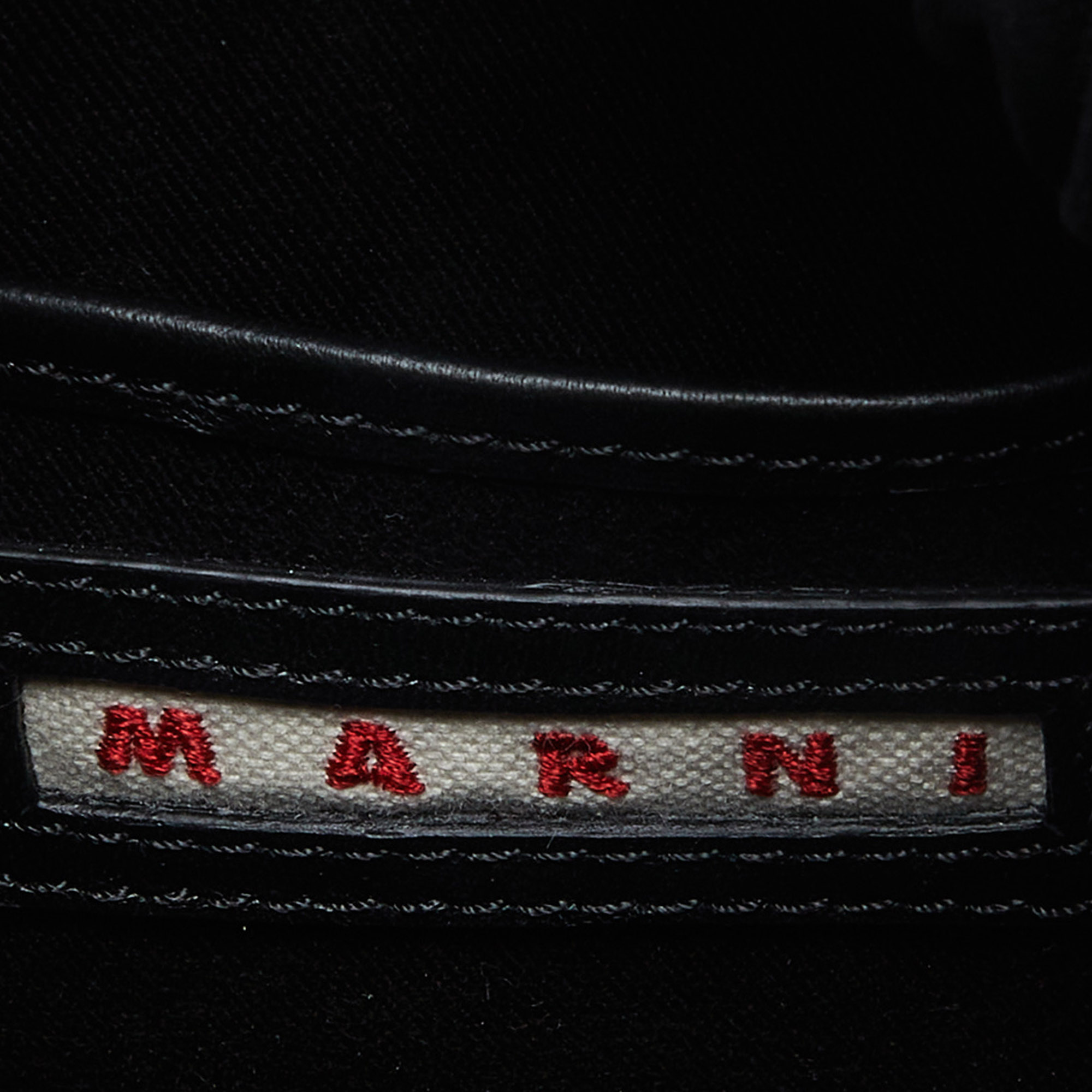 Marni Multicolor Leather Coffer Drawstring Clutch Bag