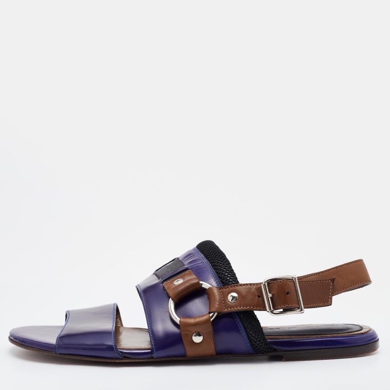 

Marni Tricolor Patent Leather Flat Sandals Size, Multicolor