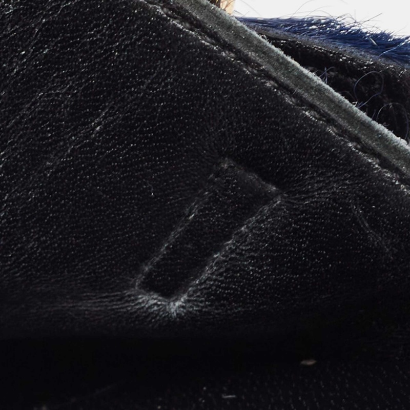 Marni Navy Blue Calf Dad Slingback Sandals Size 38