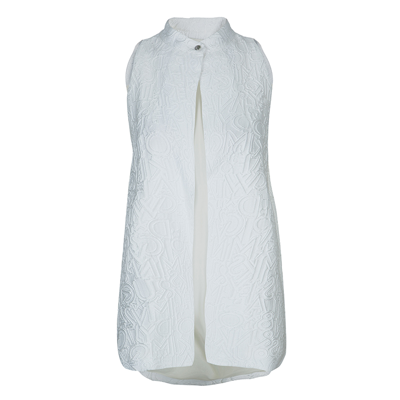 Image of Mary Katrantzou White Textured Vest M