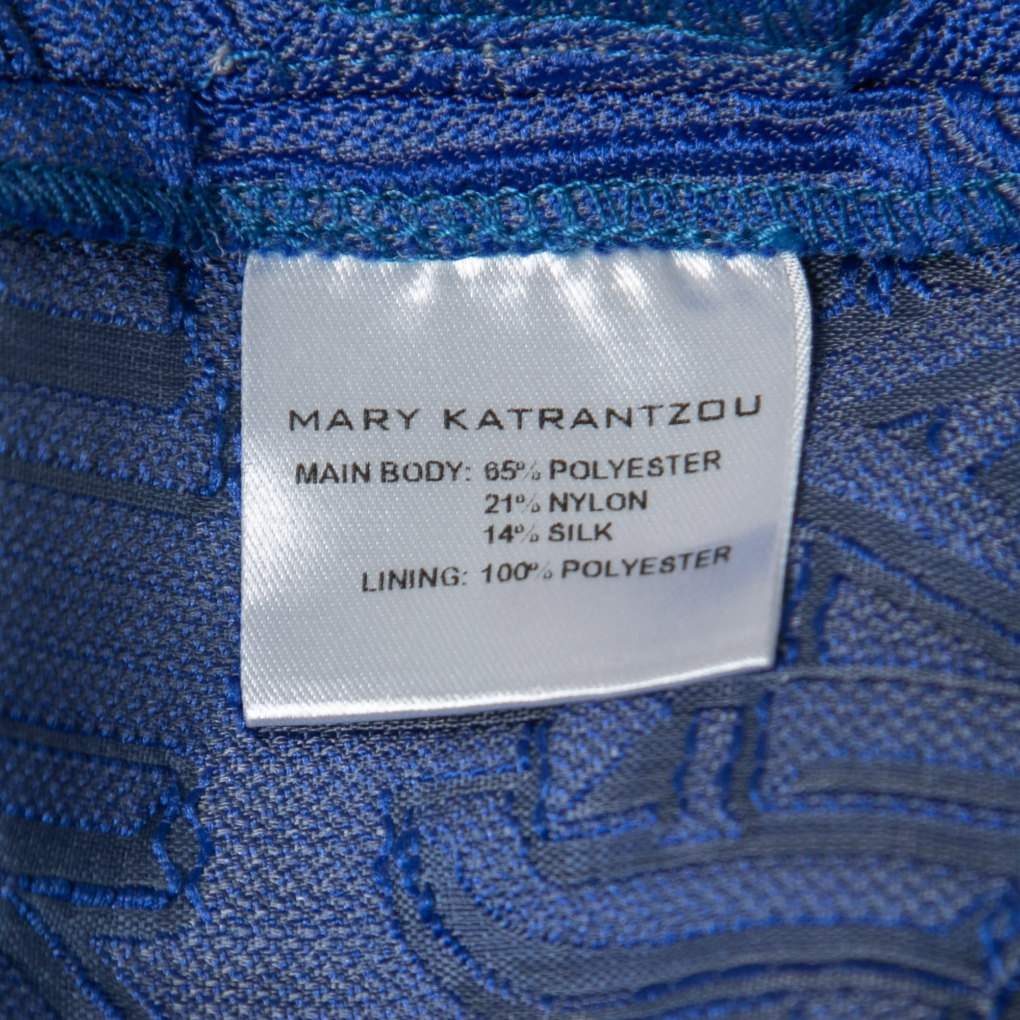 Mary Katrantzou Colorblock Alphabet Jacquard Safari Shorts M