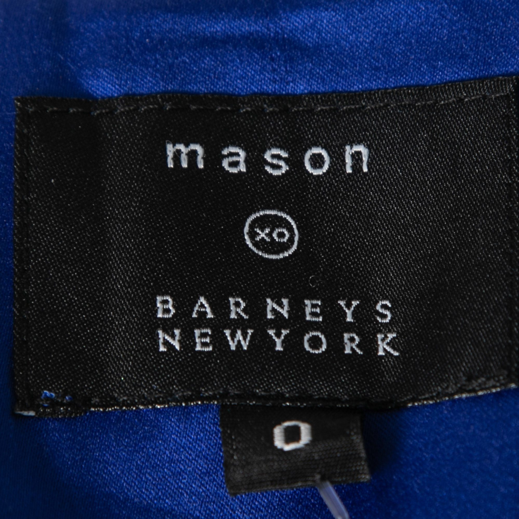 Mason Cobalt Blue Contrast Panel Detail Strapless Pencil Dress XS
