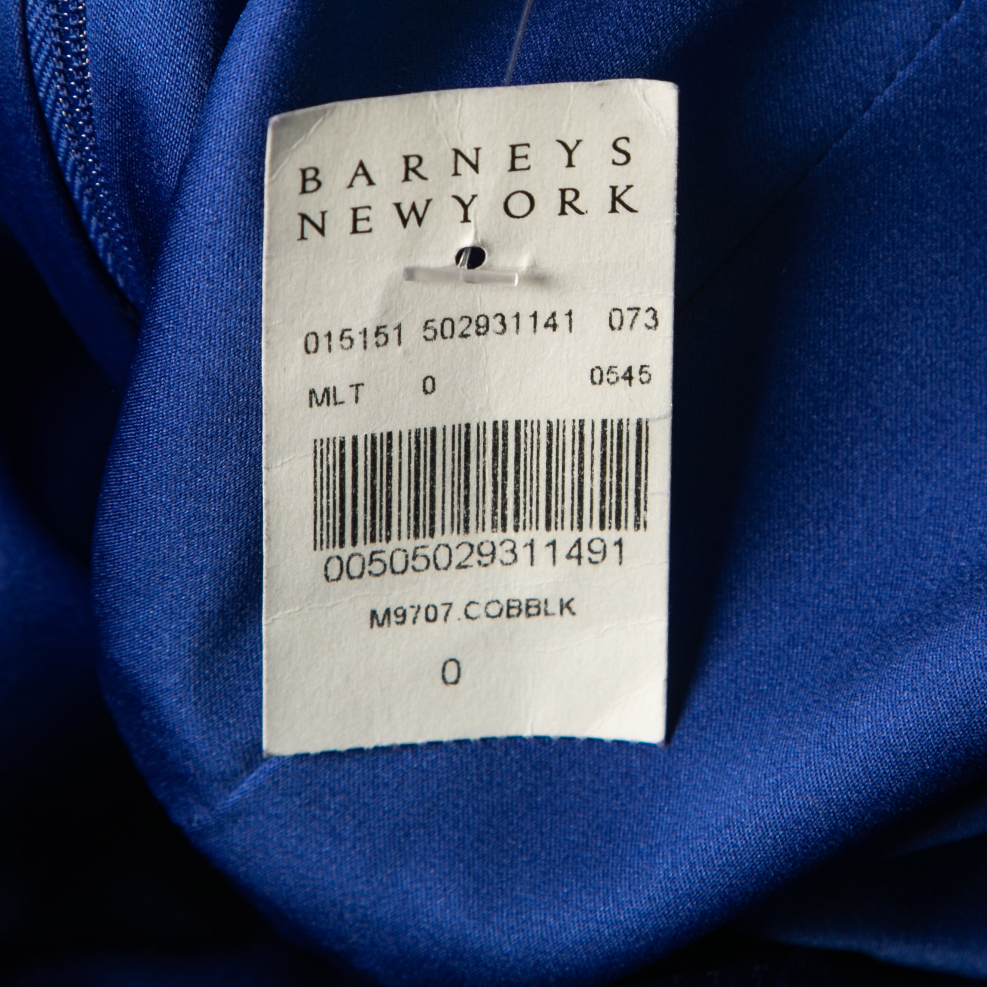Mason Cobalt Blue Contrast Panel Detail Strapless Pencil Dress XS