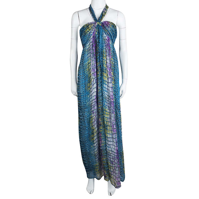 

Matthew Williamson Escape Multicolor Printed Halter Neck Dress