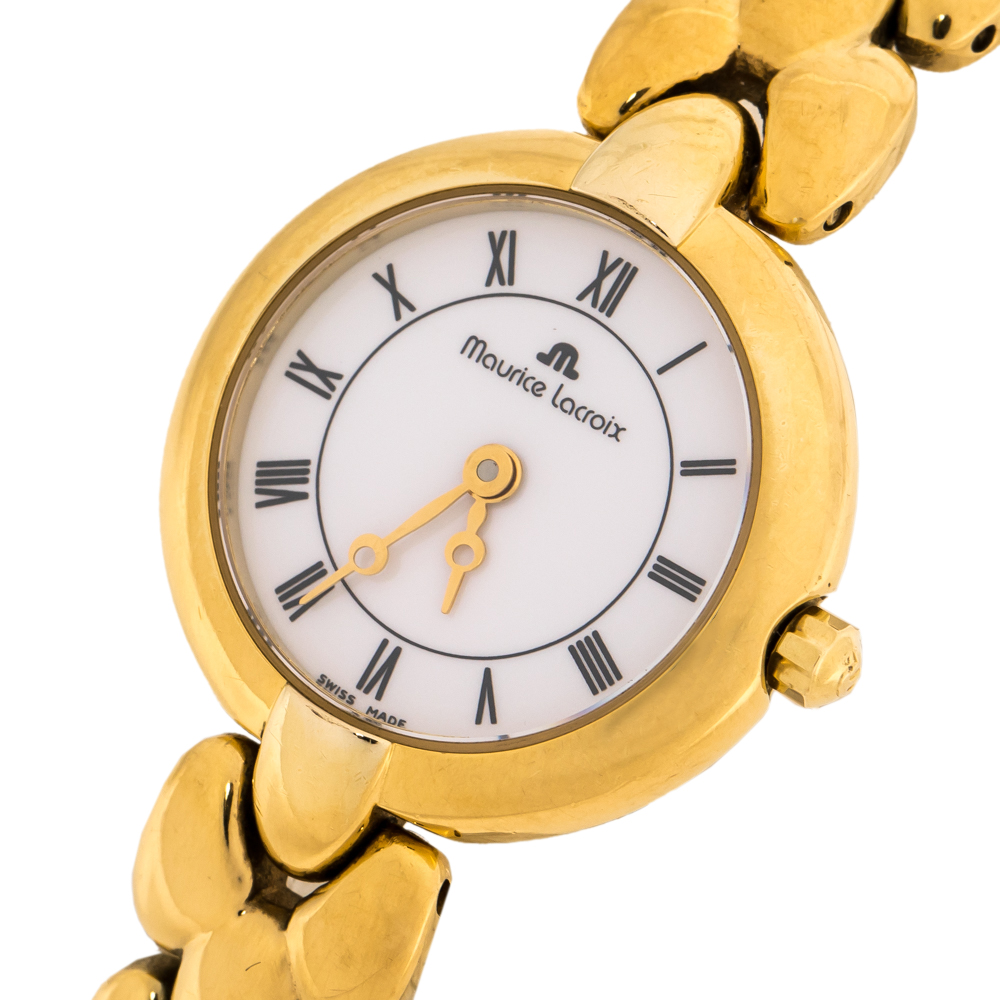 

Maurice Lacroix White Dial Yellow Gold Plated