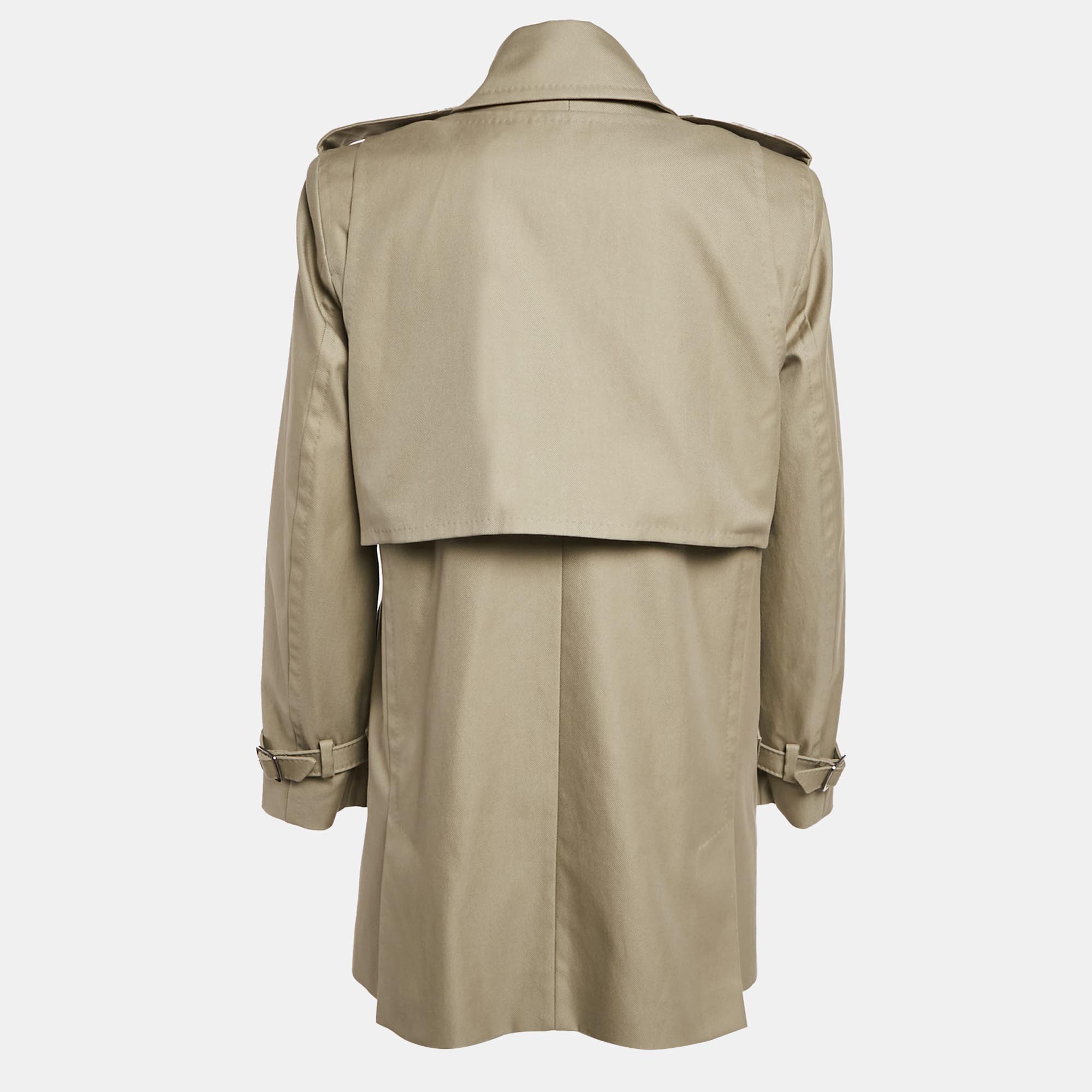 Max Mara Sfilata Khaki Green Gabardine Double Breasted Peonie Jacket S