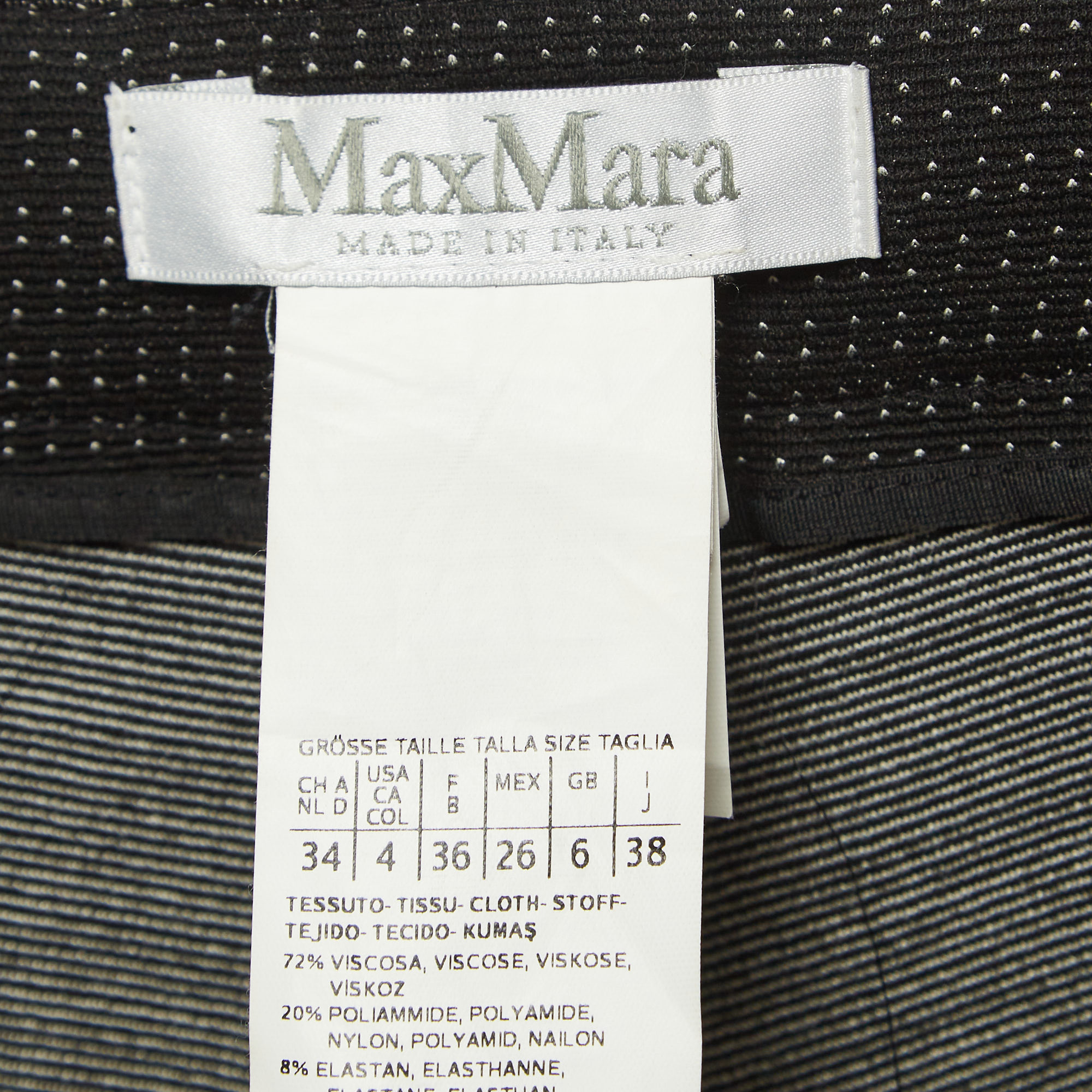 Max Mara Black Dots Pattern Stretch Knit Trousers S