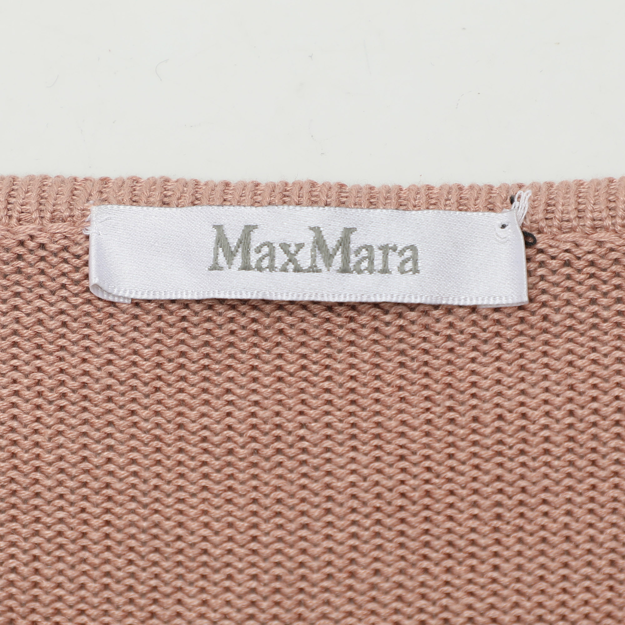 Max Mara Beige Silk Knit Sleeveless Crop Top M