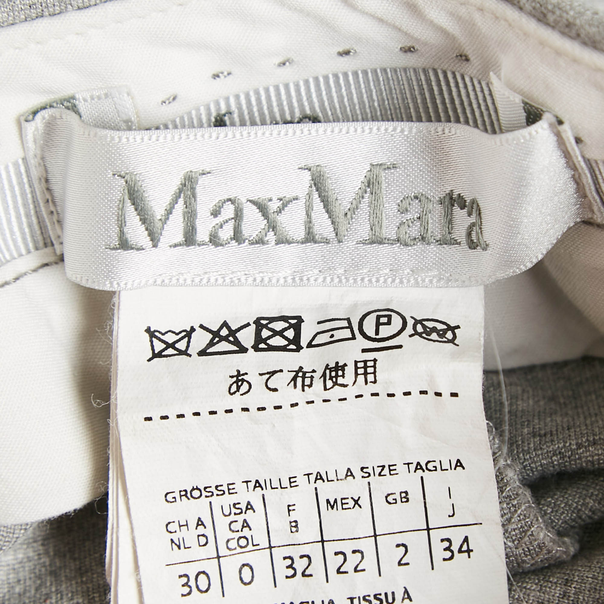 Max Mara Grey Jersey Skinny Trousers XS