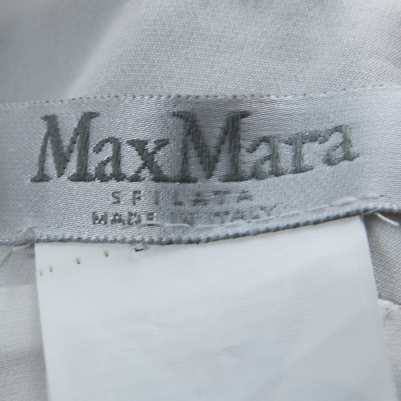 Max Mara Gold And Silver Metallic Fringed Crepe Gavetta Skirt S