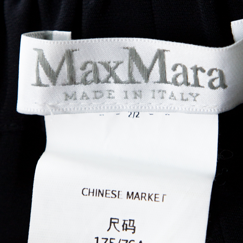 Max Mara Navy Blue Crepe Ago Harem Trousers M