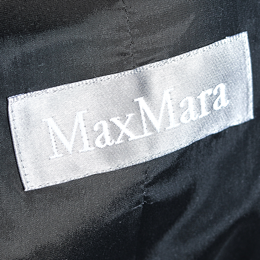 Max Mara Black Crepe Button Front Blazer S